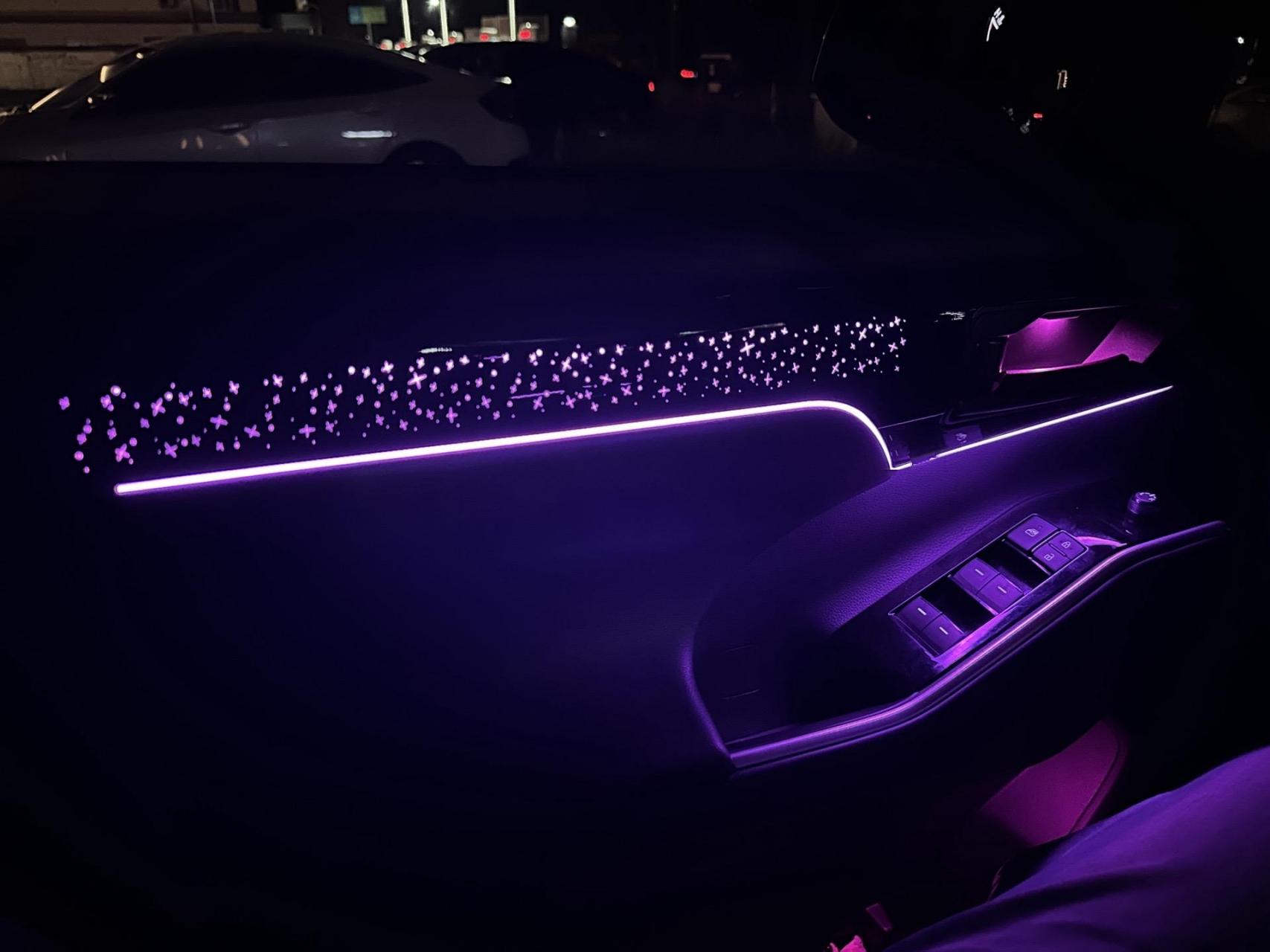 汉兰达氛围灯改装.128色神光同步,超帅改装.花小钱实现大效果