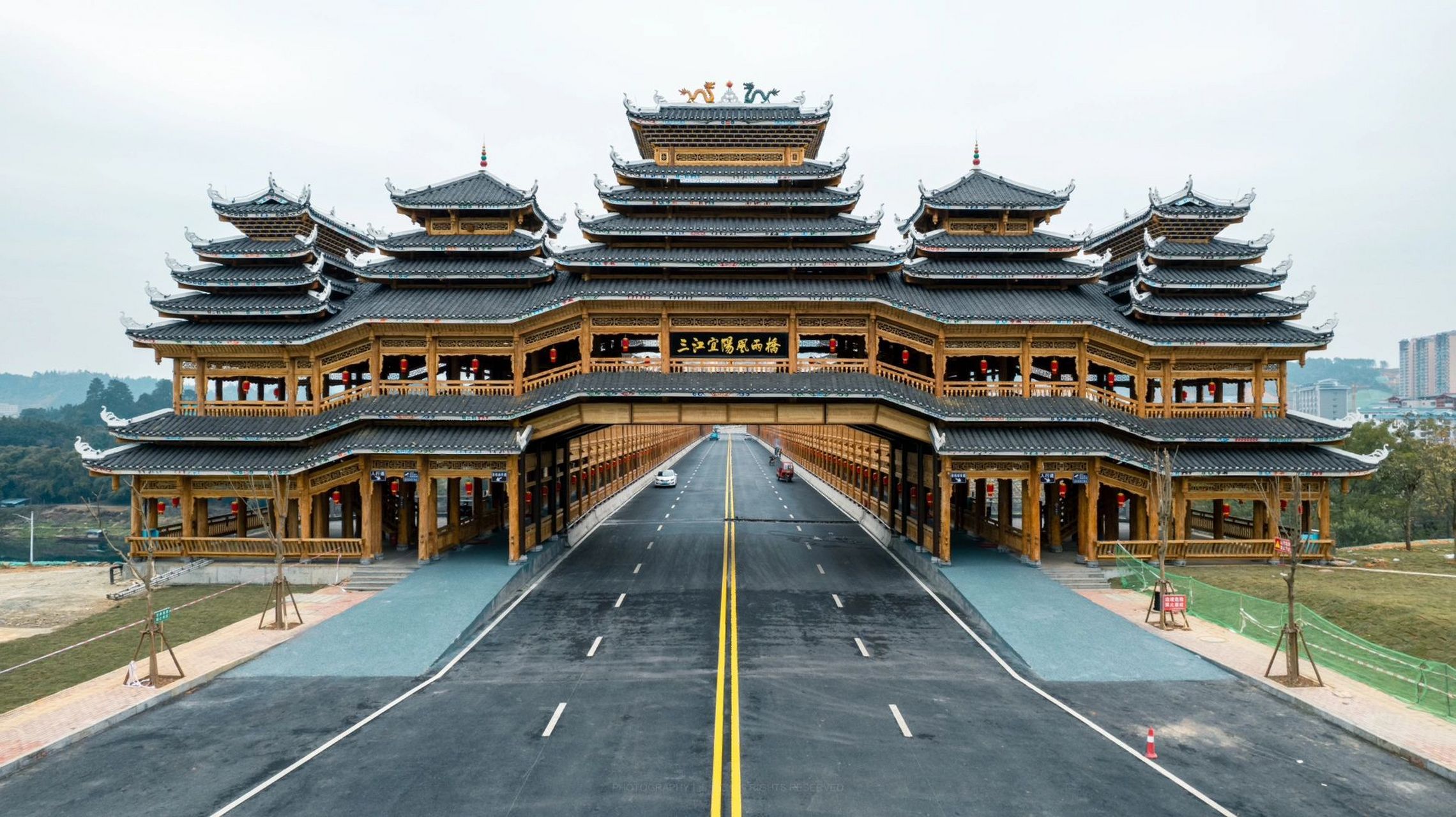 打卡三江风雨桥 广西三江风雨桥, 木结构与混凝土结合, 全长368米