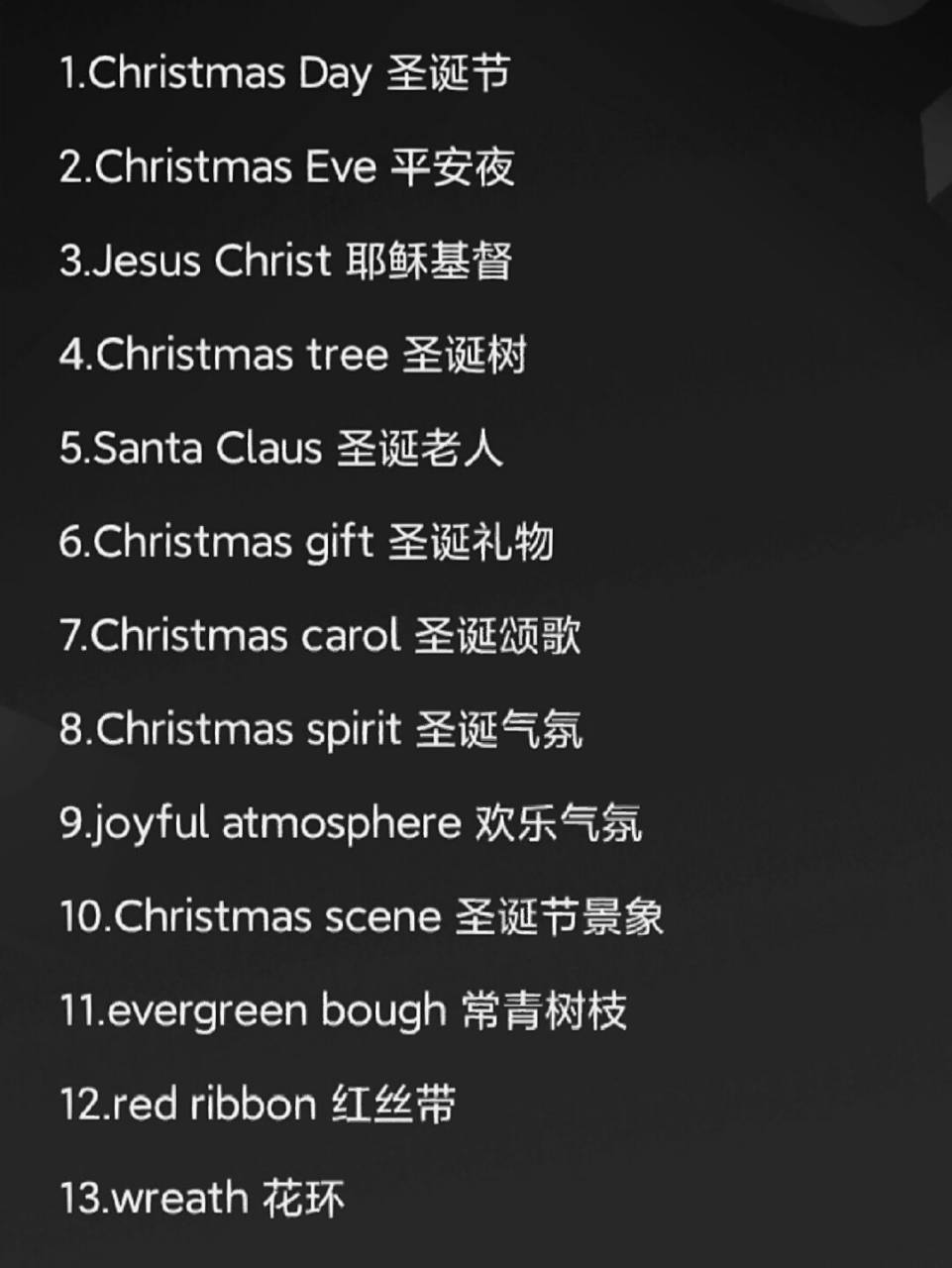 father christmas (英)圣诞老人 54.