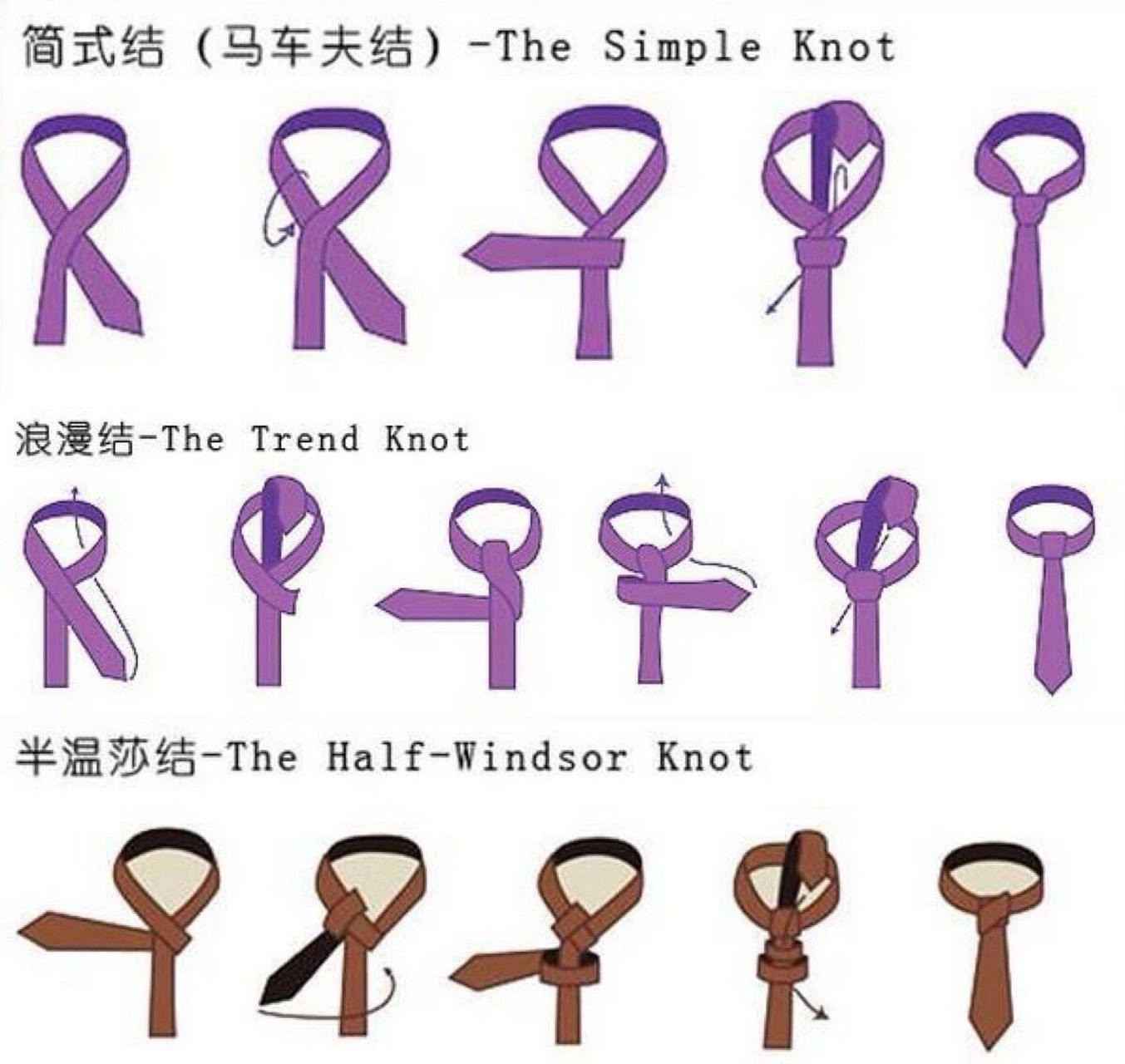 图解97 一条小小的领带98却有无数的打法,各种不同的领带结虽然看