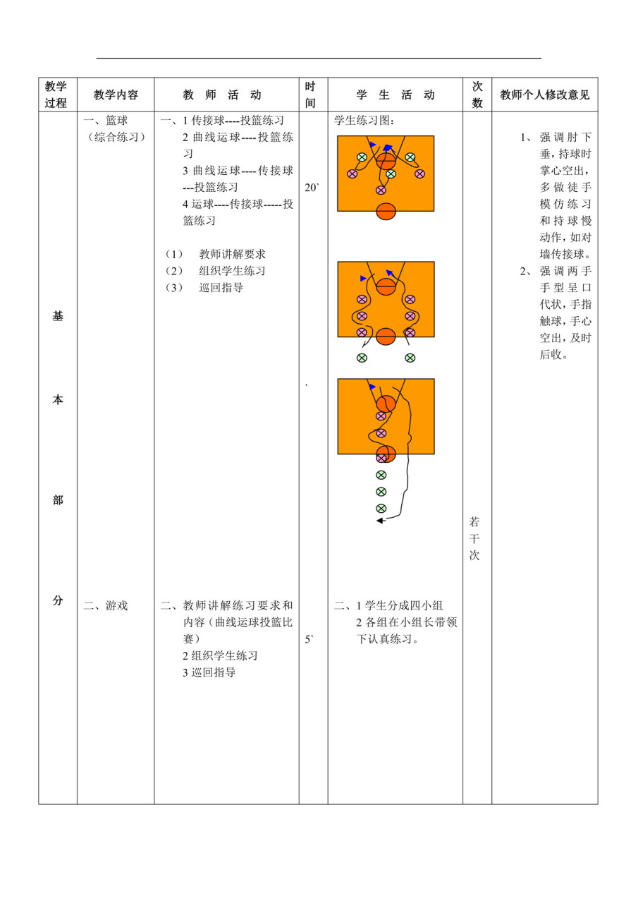 绘画篮球教案图片