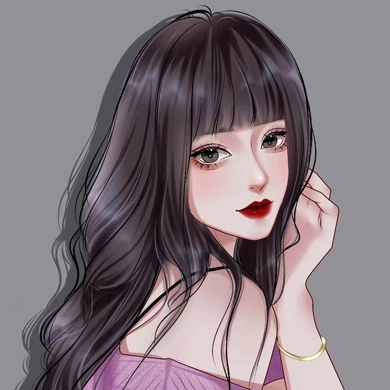 手绘头像|高冷女生头像|微信头像 手绘头像 超a御姐头像 微信头像