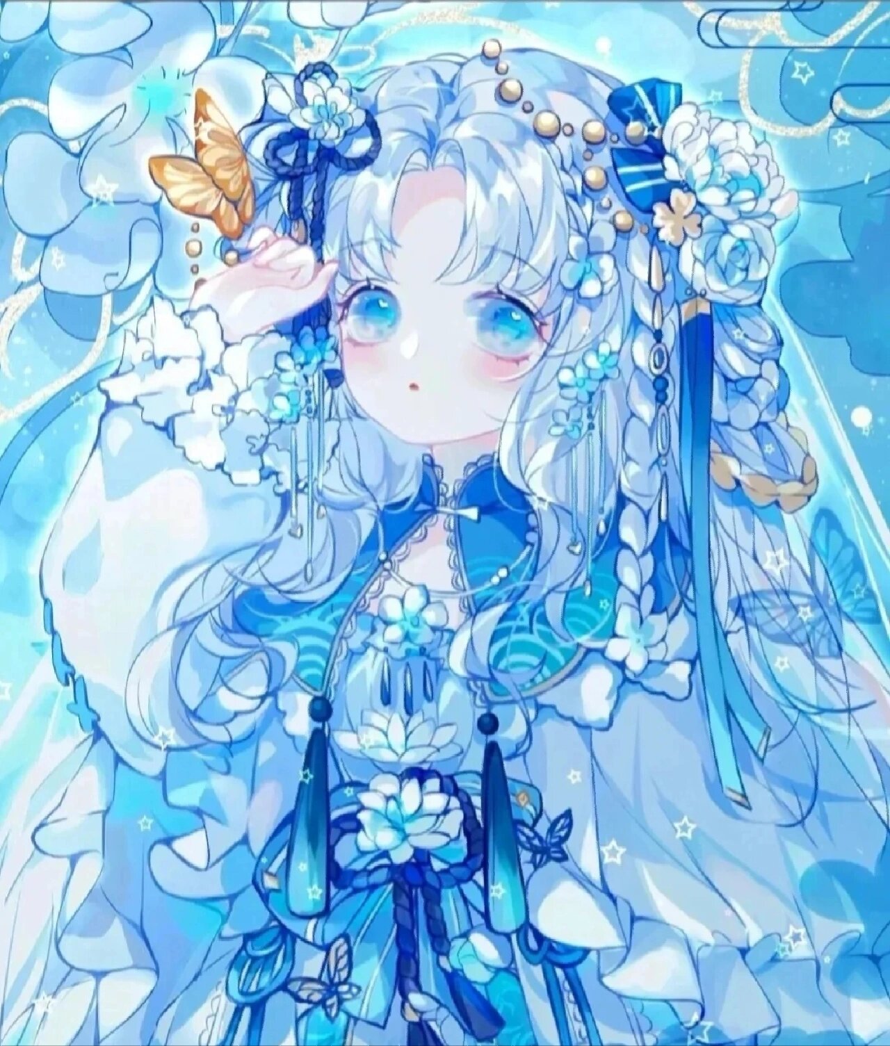 蓝色系仙气头像