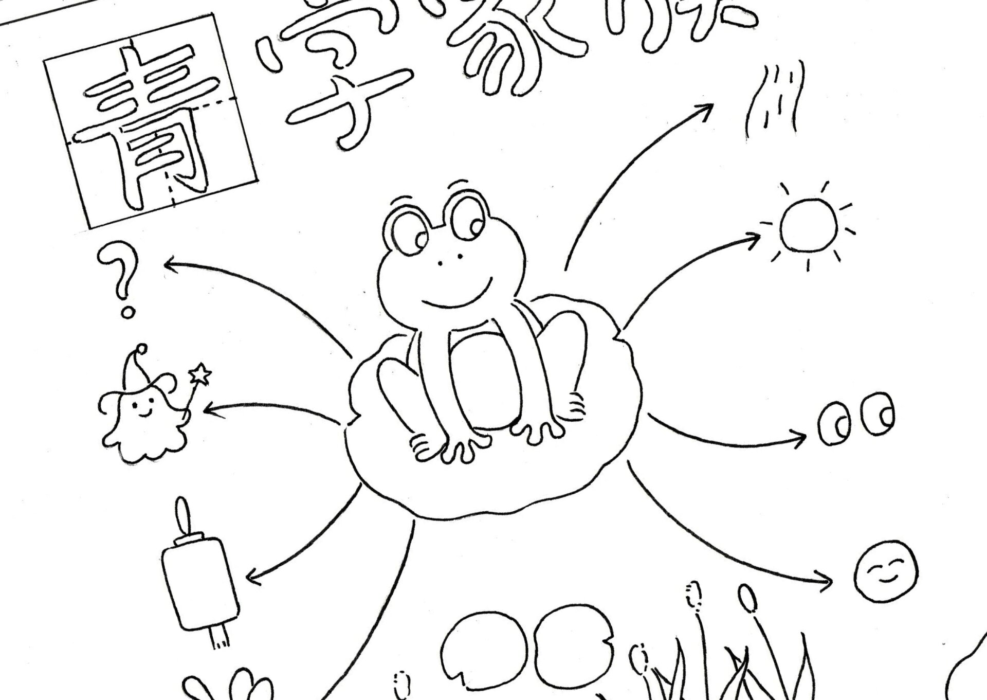[青字家族]青字开花手抄报模板177