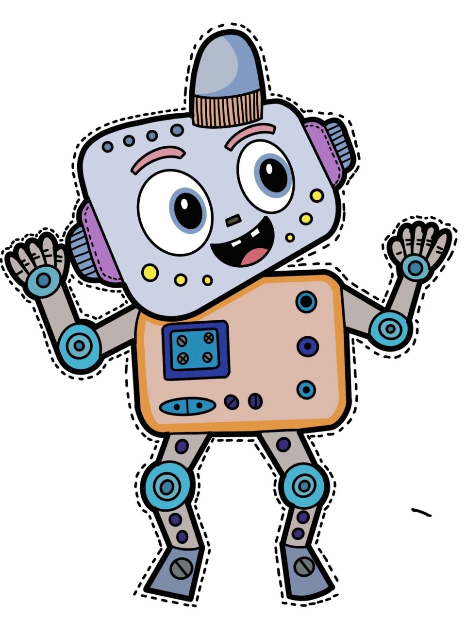 童趣素材——机器人系列(上色版)