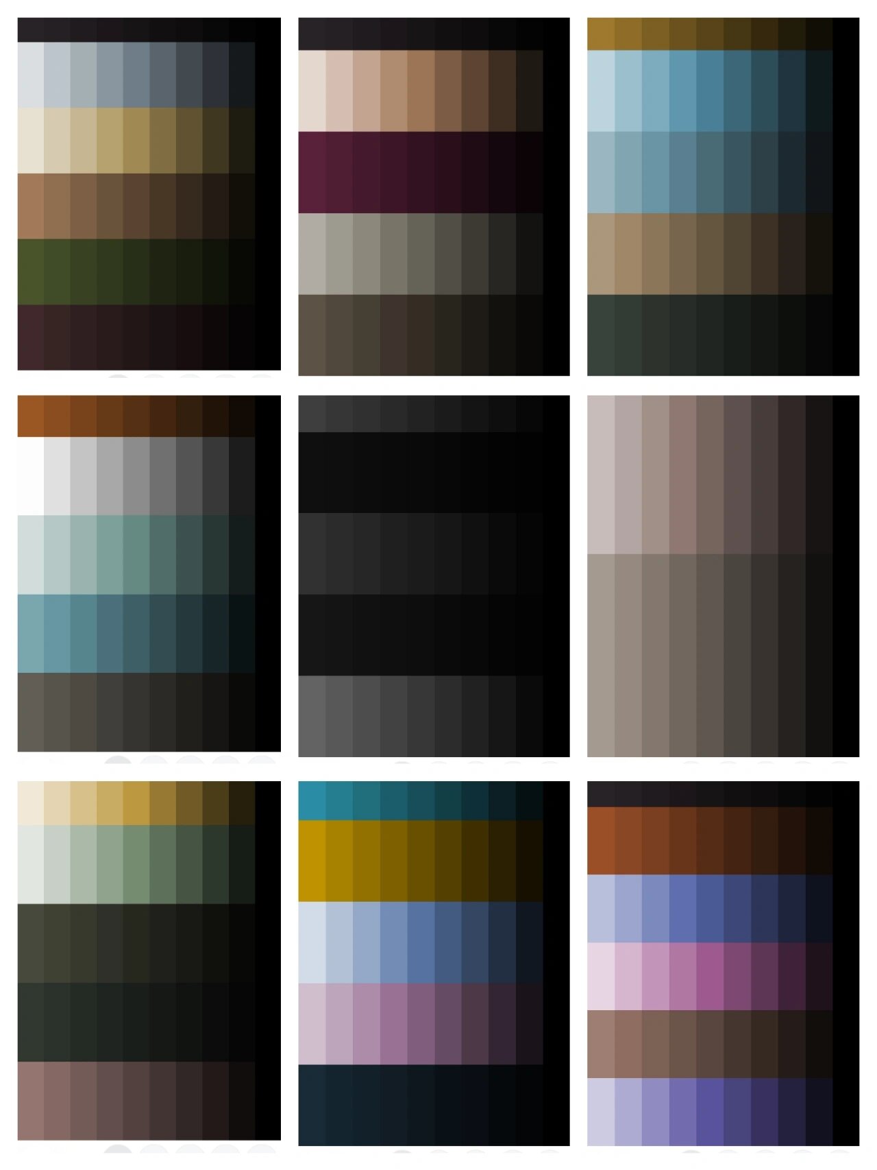 暗色系列色卡分享