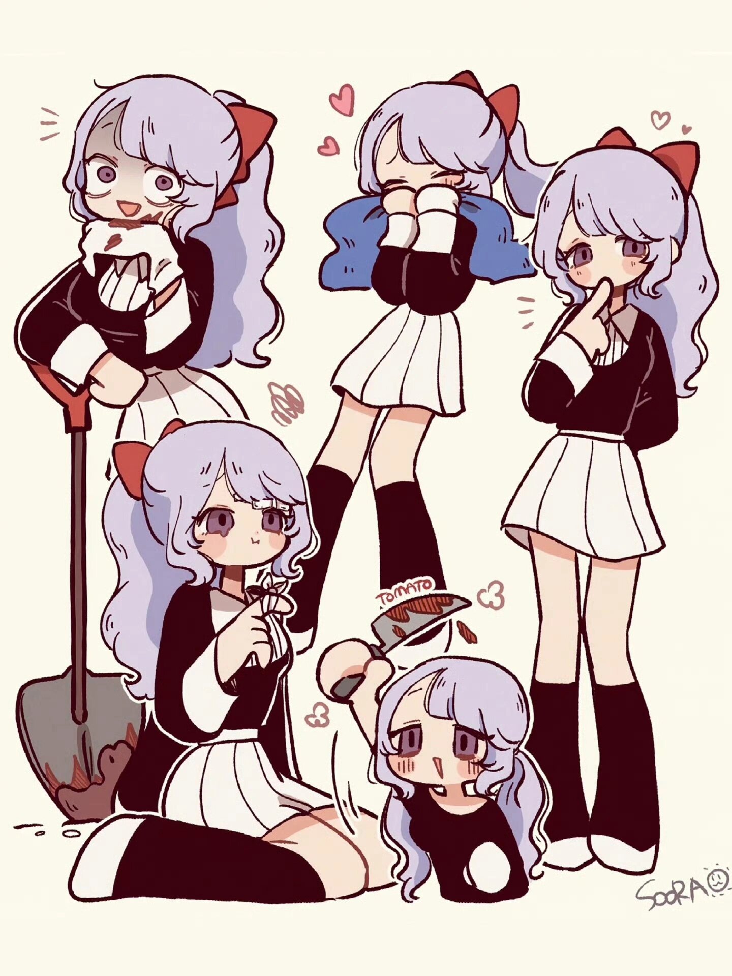 插画分享|可爱的萝卜腿小姐姐