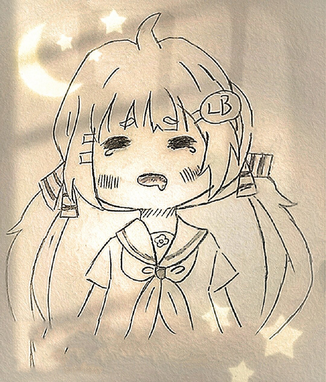 微胖小女孩简笔画~(≧▽≦)/~ 临摹 (有改动哦!