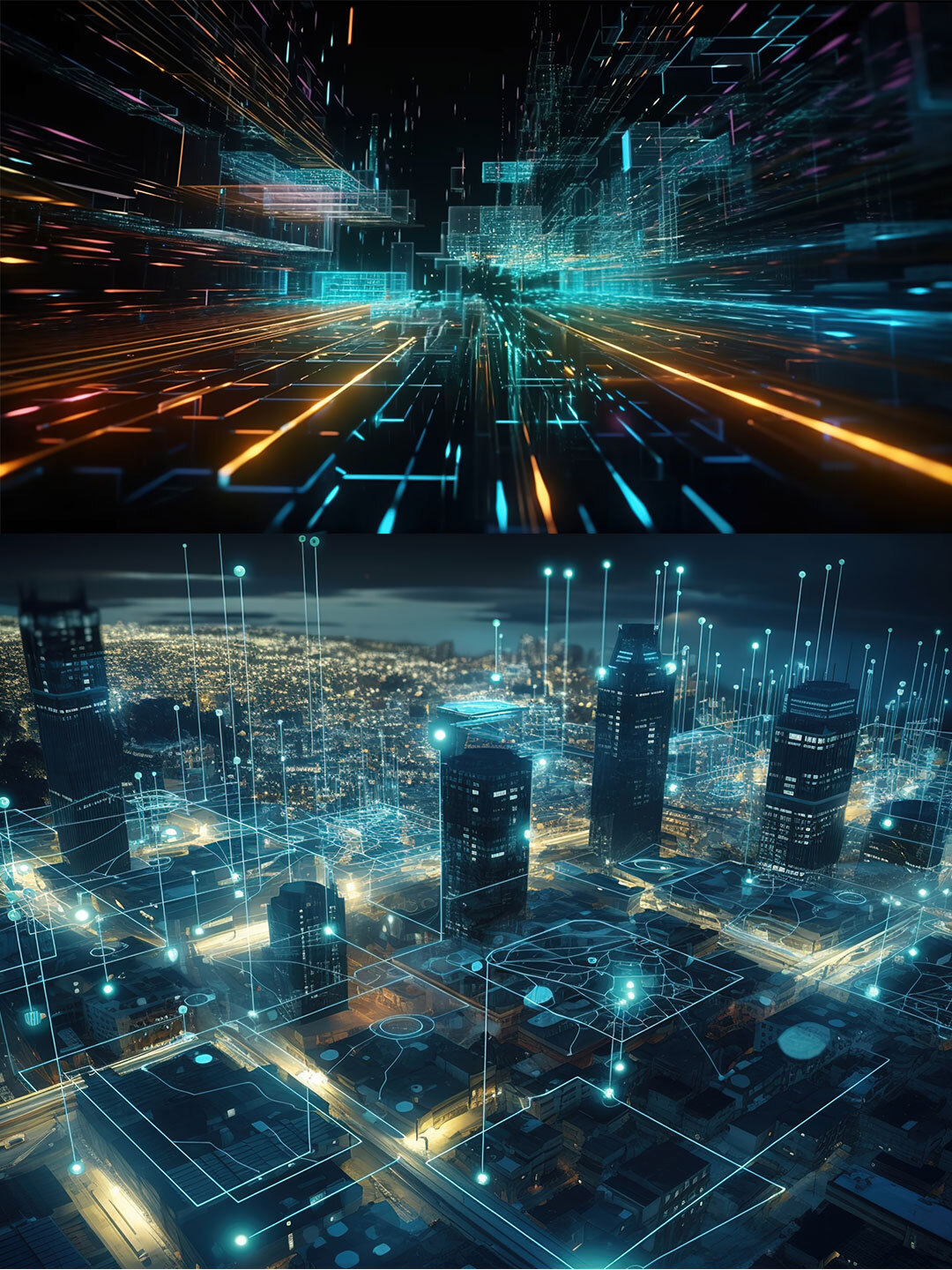 摄图网|科技感未来城市背景素材 畅想未来之时,科技感未来风的背景