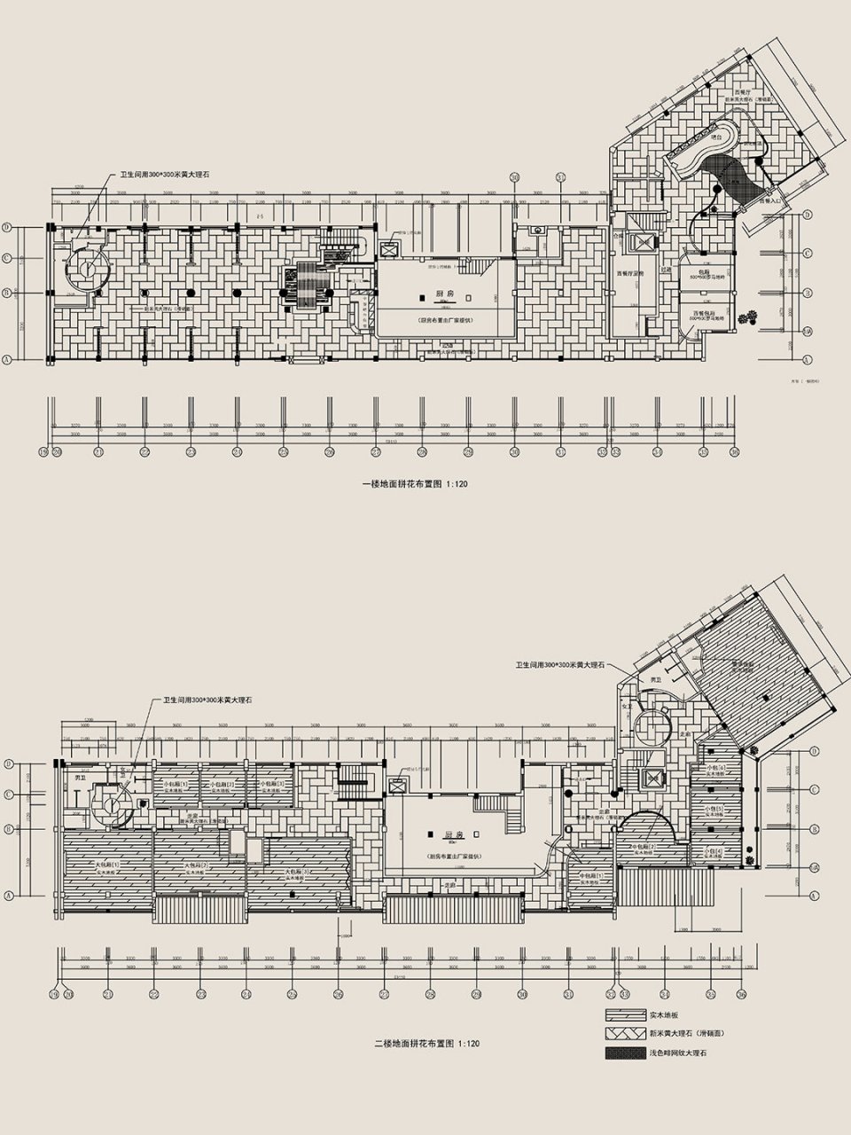 cad施工图|餐饮空间cad平面图施工图 no.175dp22