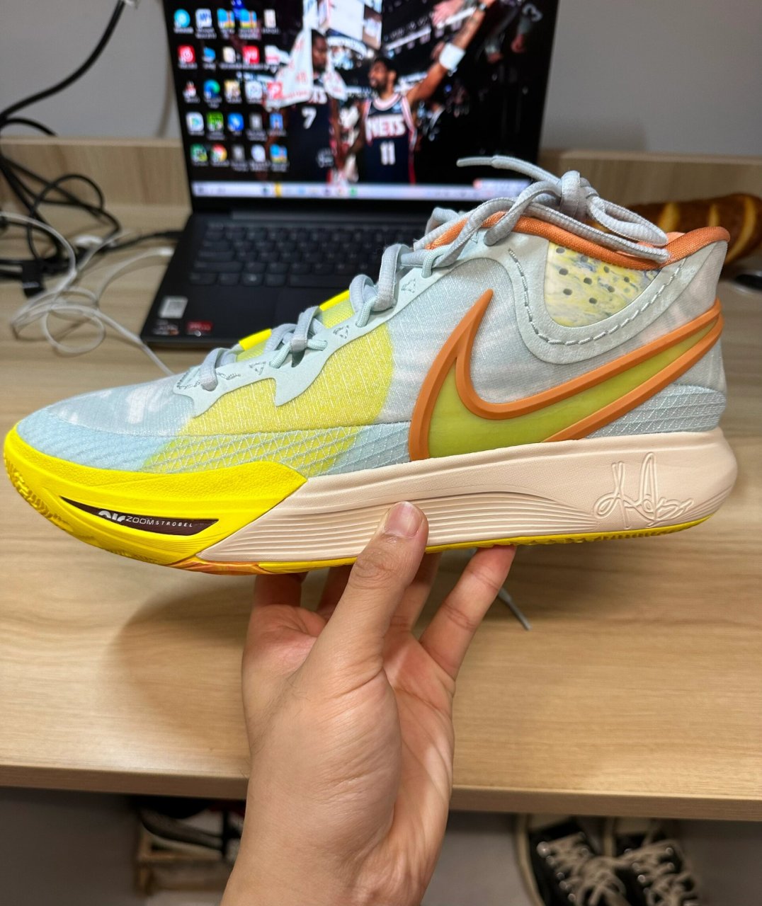 欧文9 柠檬黄 欧文9 柠檬黄44 #我的球鞋分享# #篮球鞋# #实战篮球鞋