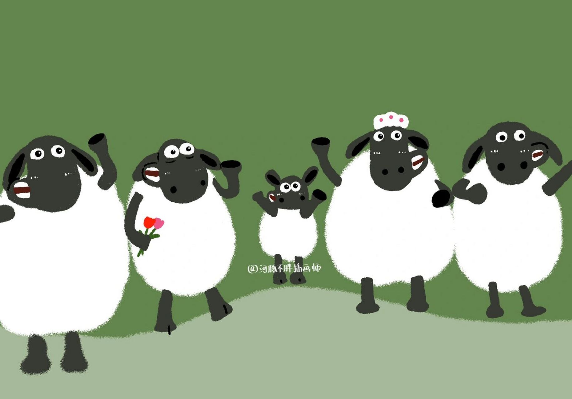 小羊肖恩可爱ipad壁纸第三弹 小羊肖恩可爱电脑/ipad壁纸第三弹来拉