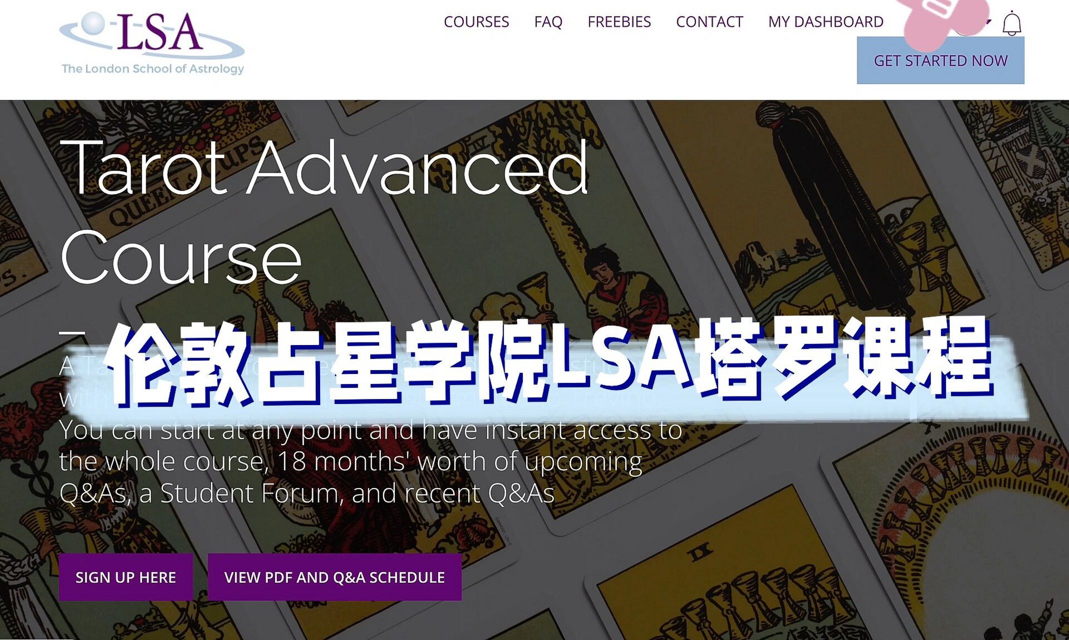 记录一下终于报了lsa伦敦占星学院的塔罗课 暑假就打算去学的 但是