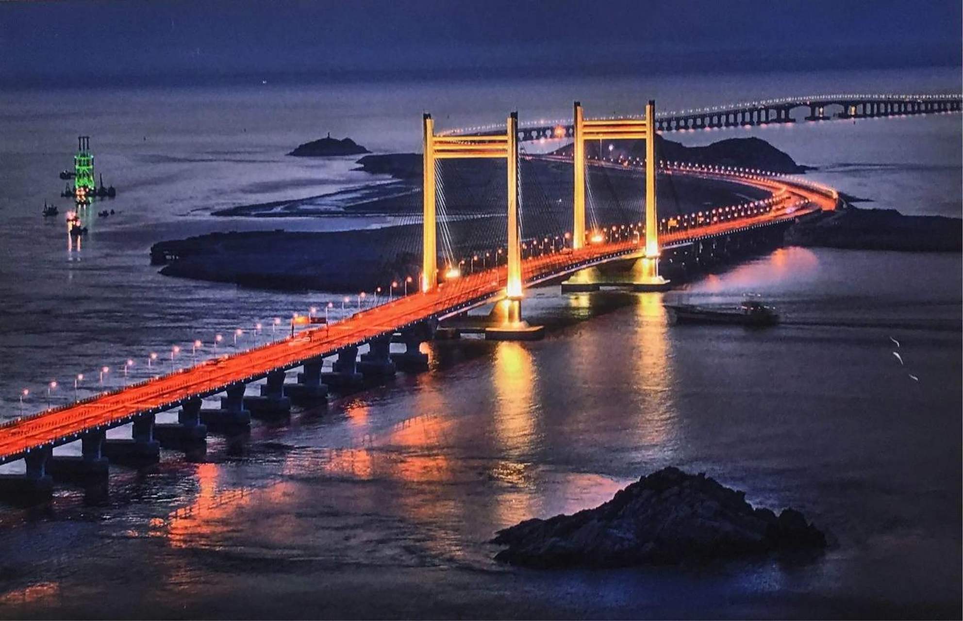 中国最壮观的4座跨海大桥 我说一句杭州湾跨海大桥最好看,没有争议吧?