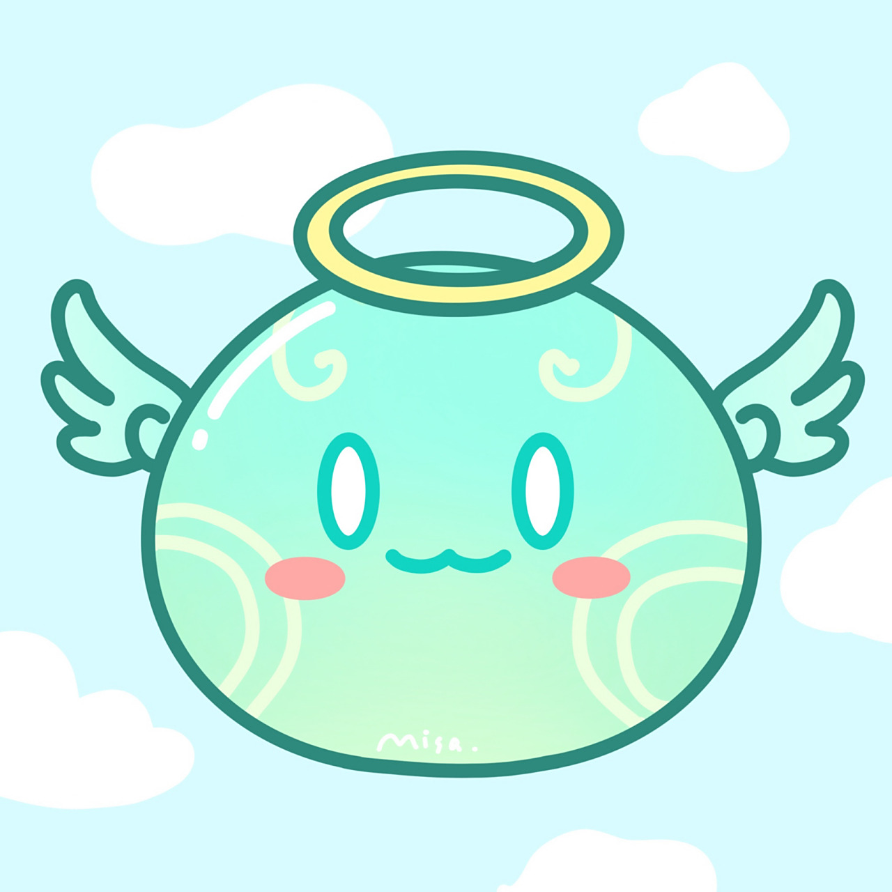 圆滚滚的全属性史莱姆 可可爱爱一次性全部带走叭 - 07画图不易07