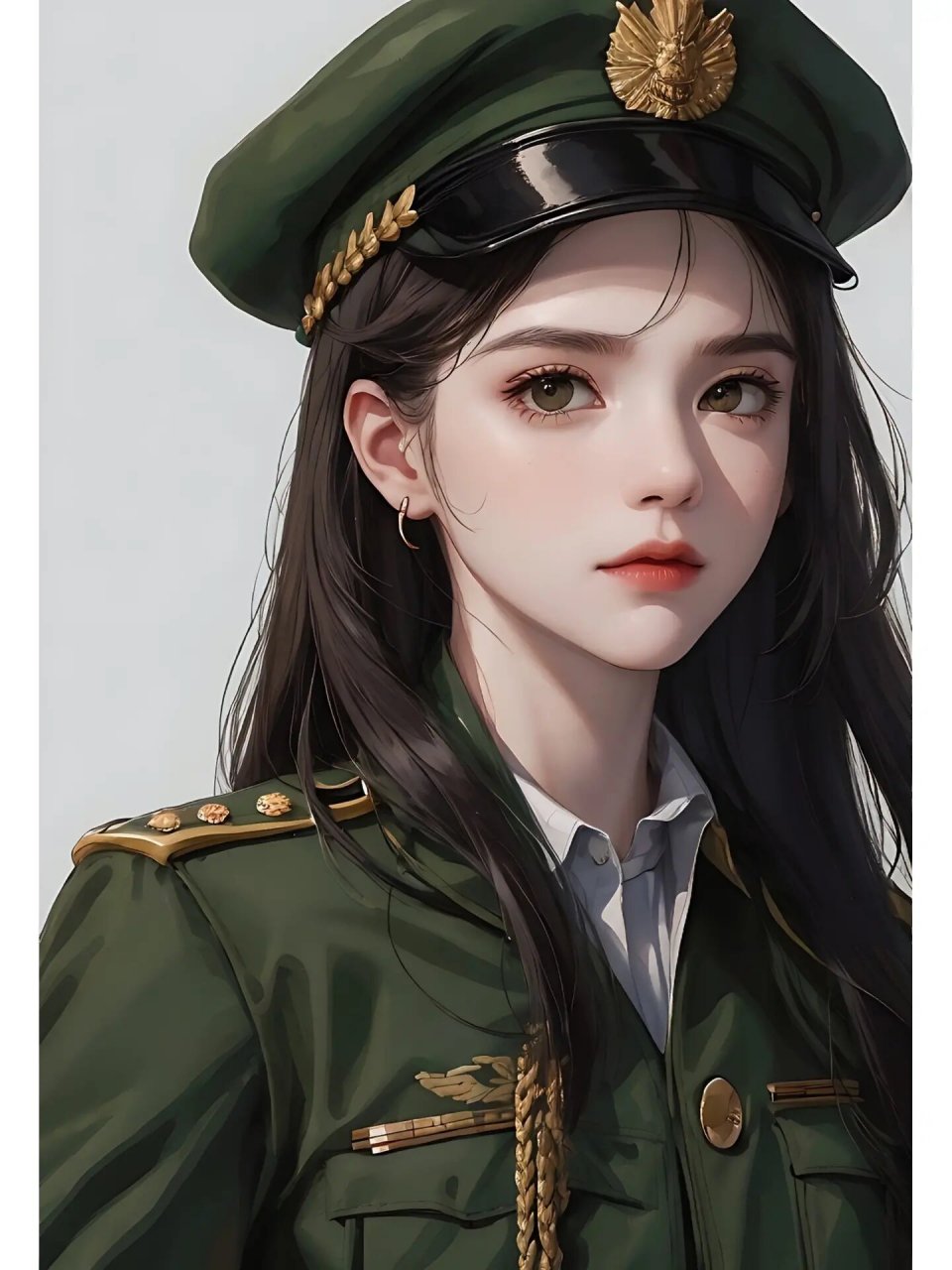 军装女孩41 | 头像壁纸
