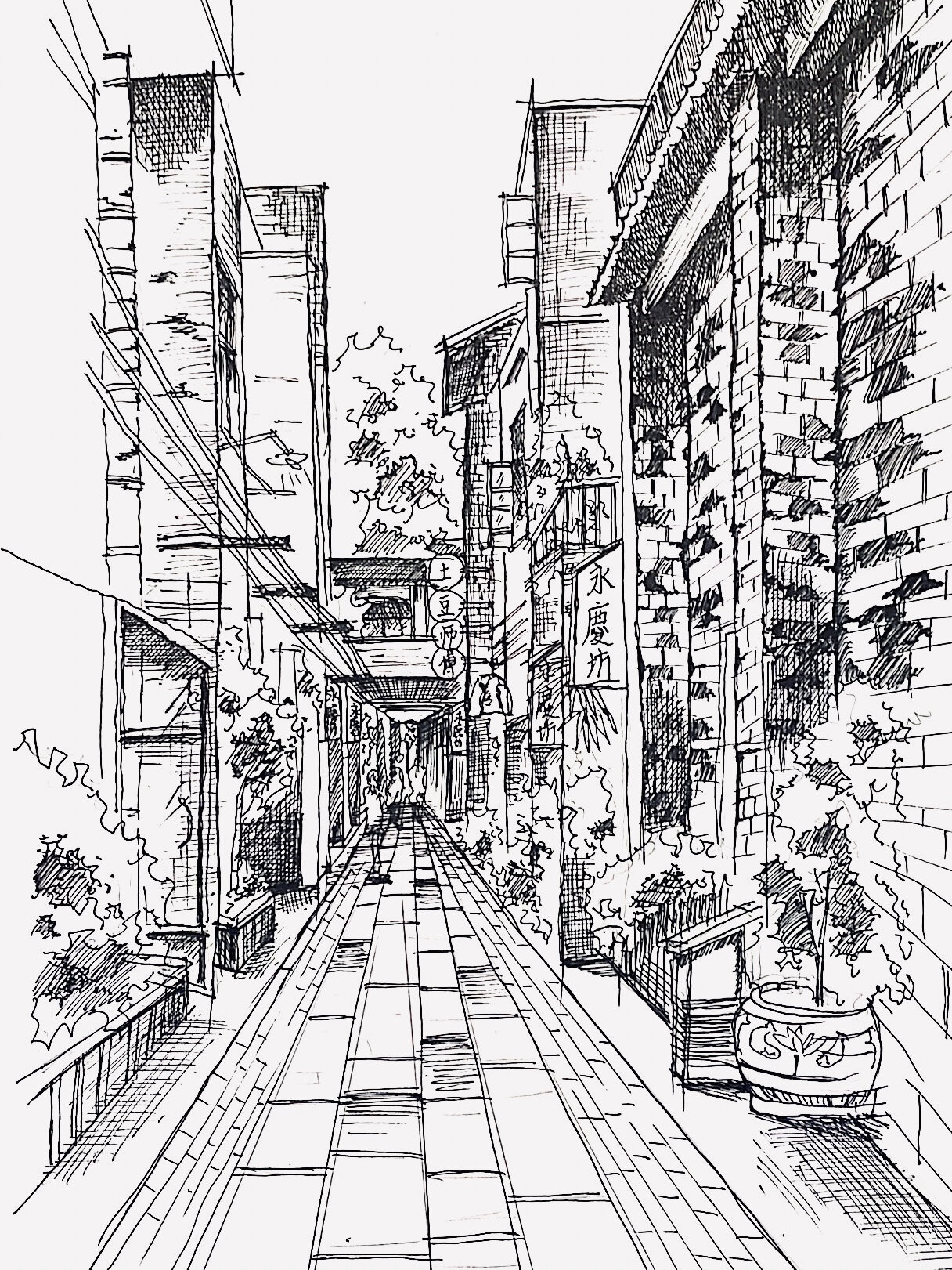 骑楼手绘 练习