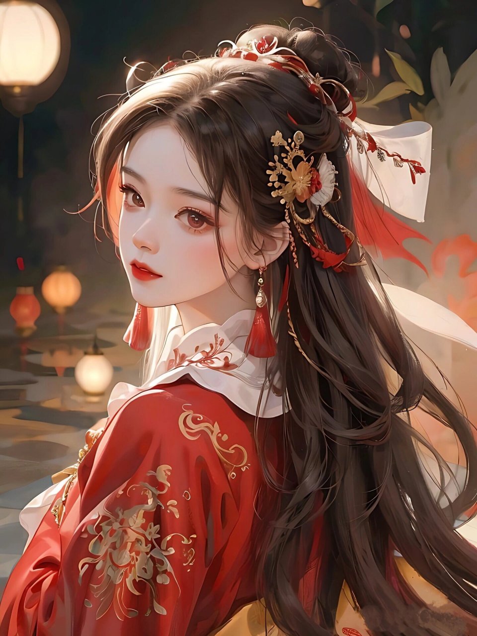红衣少女|壁纸头像 红衣美人