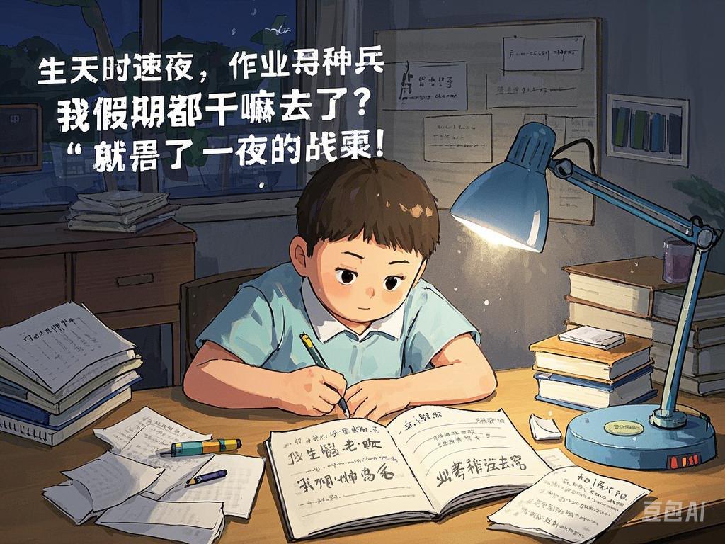 可爱图片赶作业熬夜写作业的图片可爱孩子补作业的图片忙碌写作业卡通