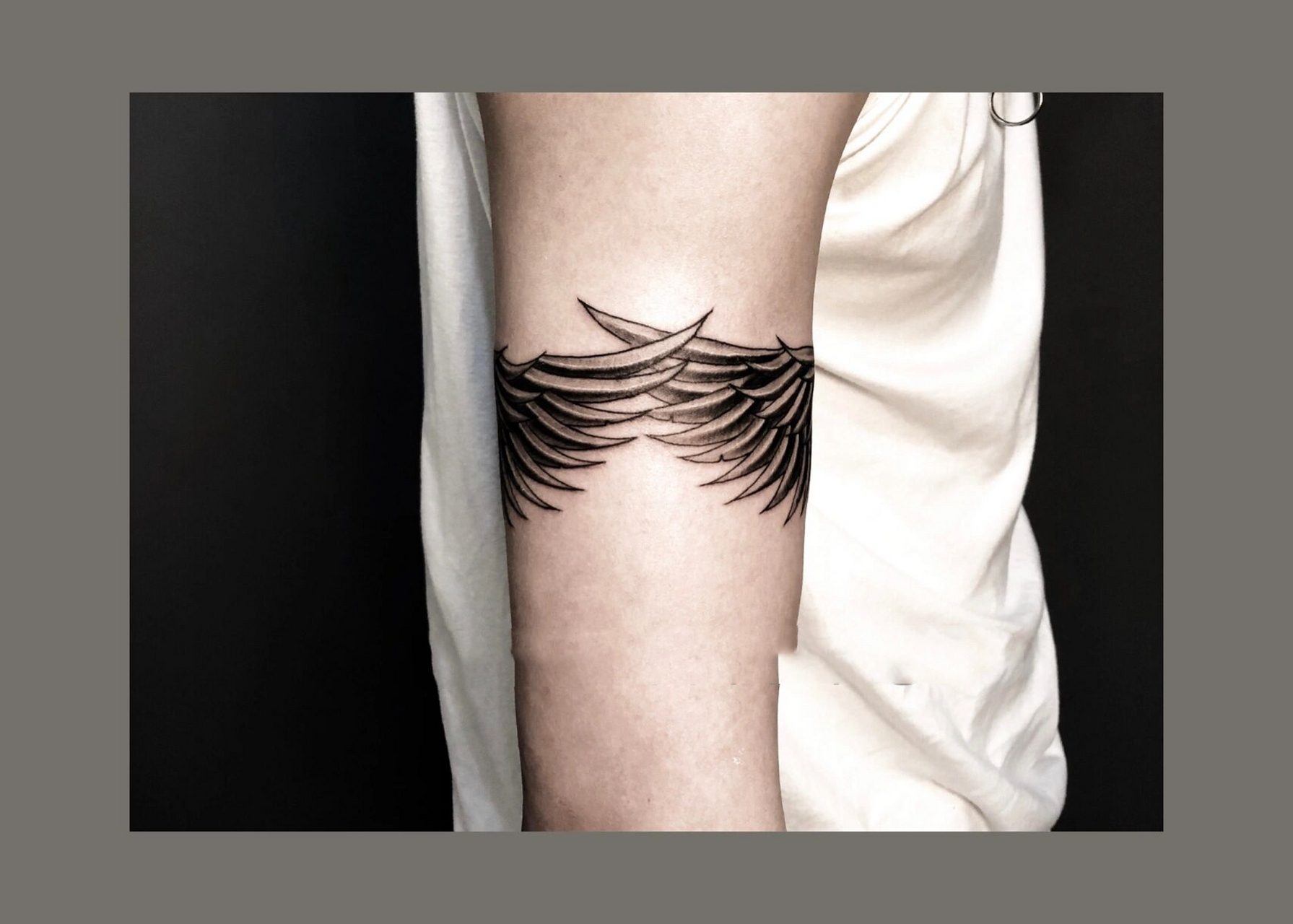 武汉纹身|臂环纹身|翅膀纹身|原创tattoo #tigertattoo - 翅膀臂环