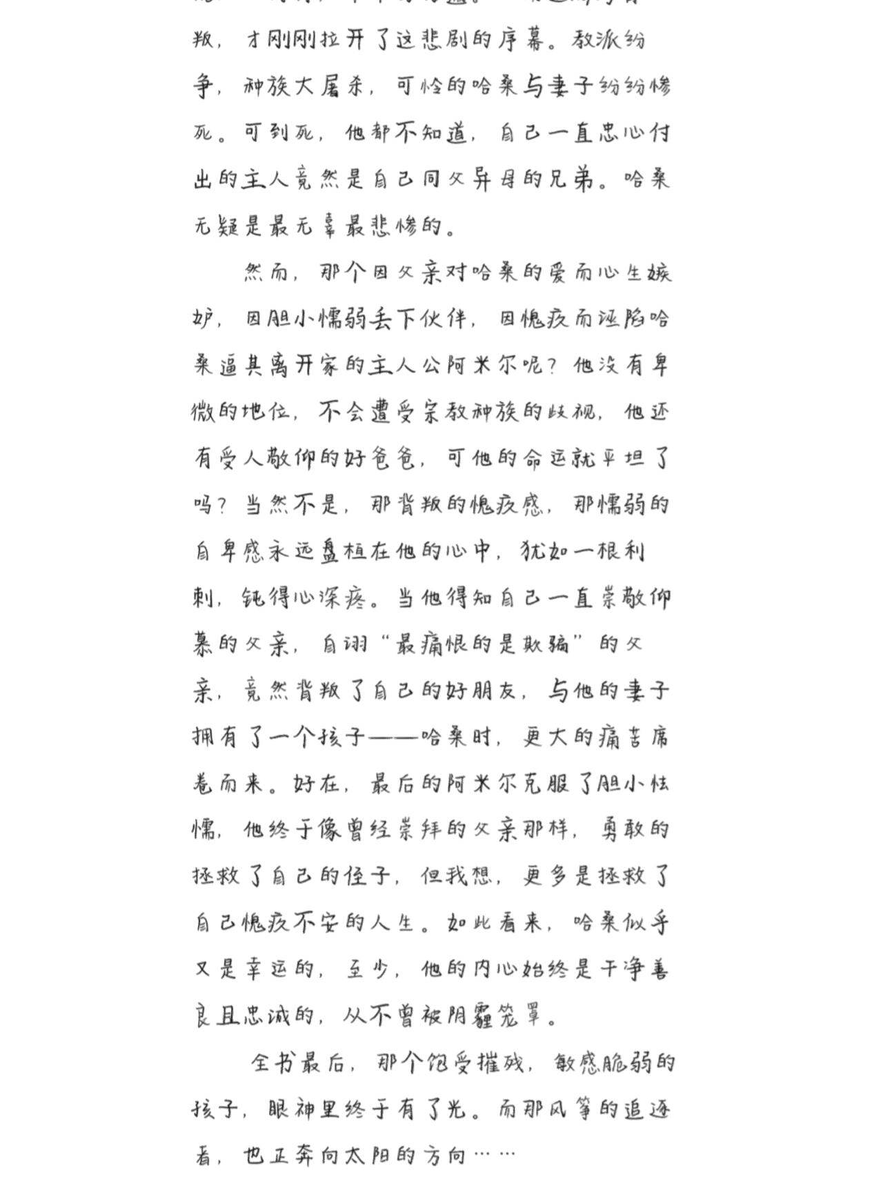 追风筝的人——读后感