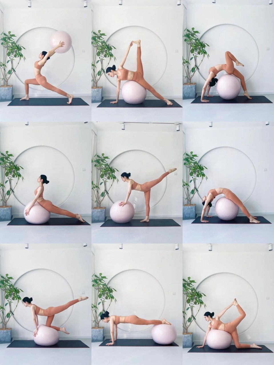 球瑜伽体式序列|球瑜伽拍照 把自己当成一件艺术品 好好打磨用心雕琢