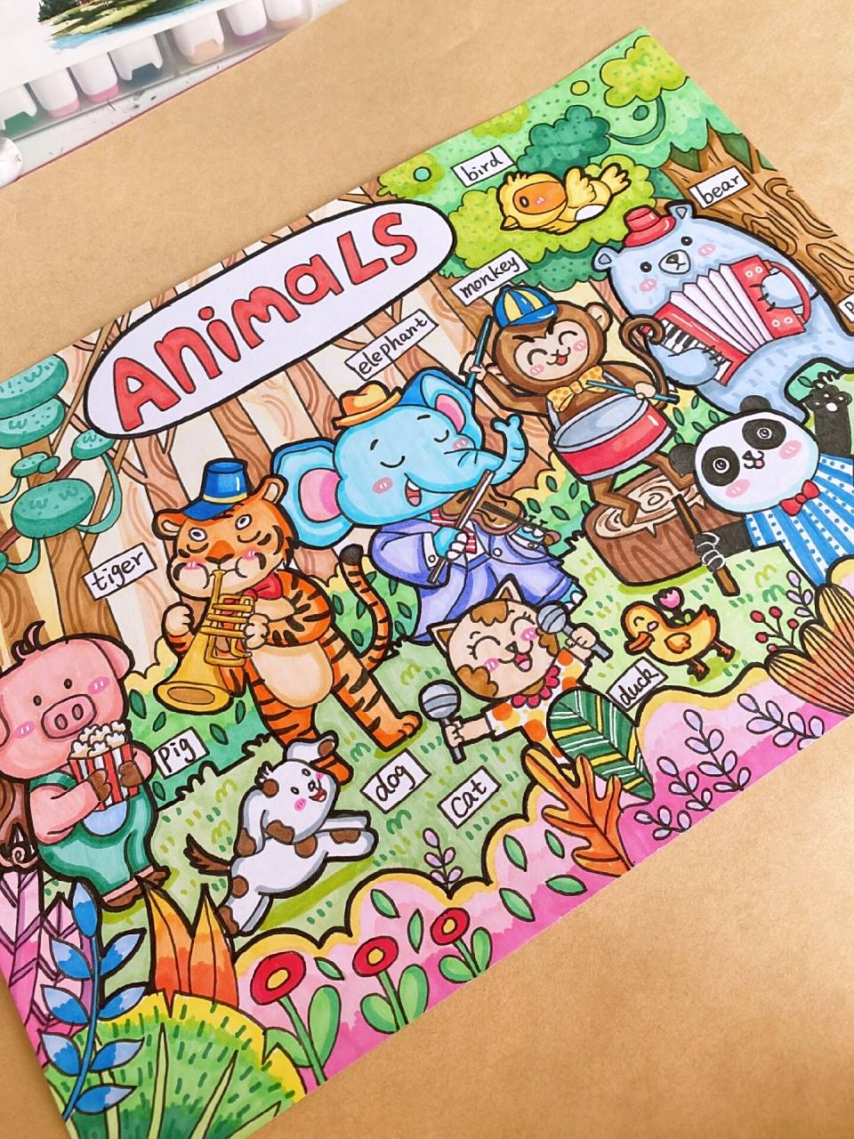 三年级英语小报动物