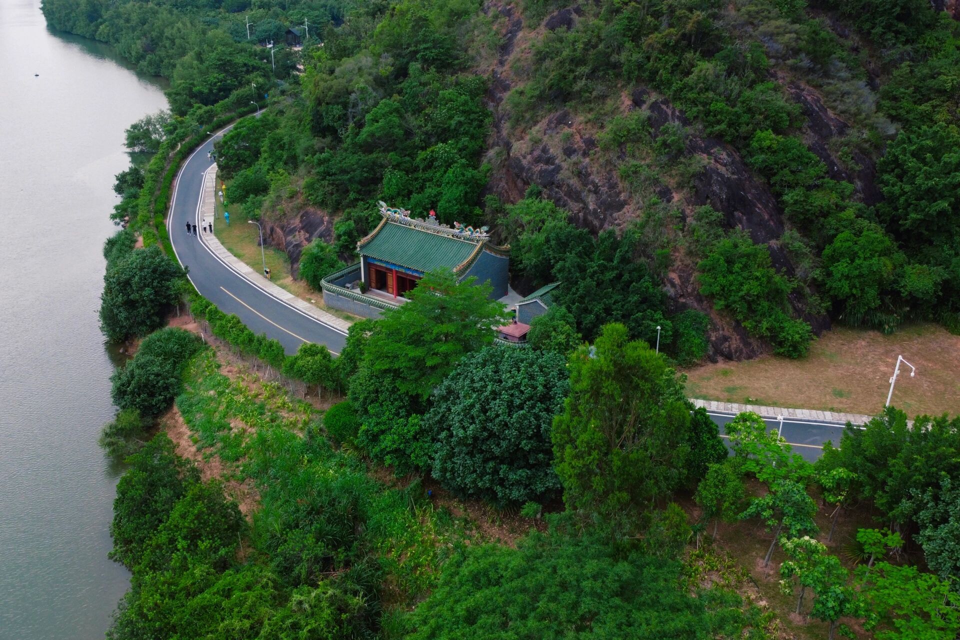 广东|惠州虎头山公园无人机周末航拍美景99 虎头山公园位于红树林