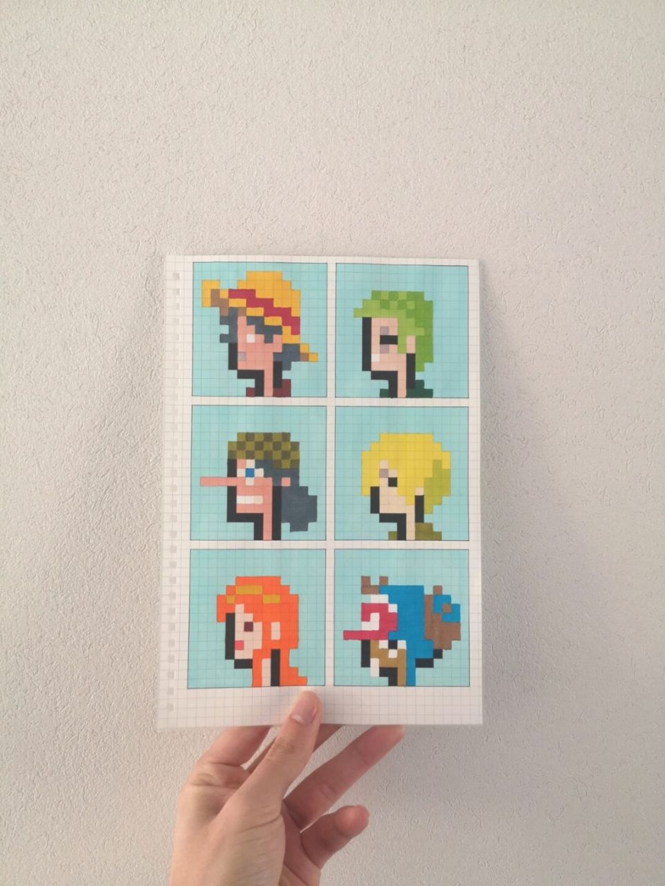原创&图纸:96 网格本:b5 #玩转像素画# #海贼王手绘