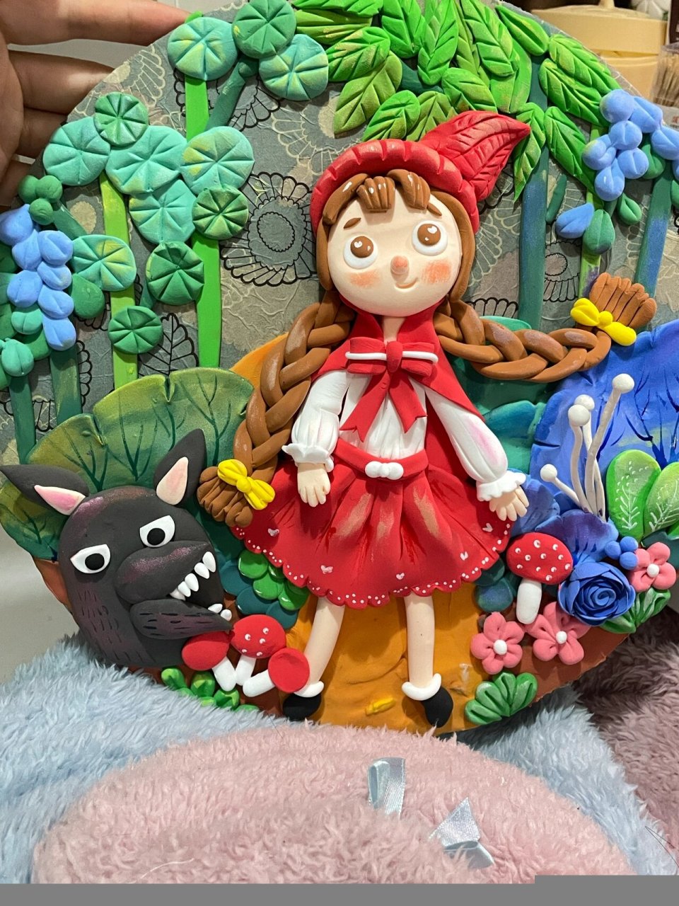 粘土故事插画小红帽和大灰狼童话故事 参考了. 的作品