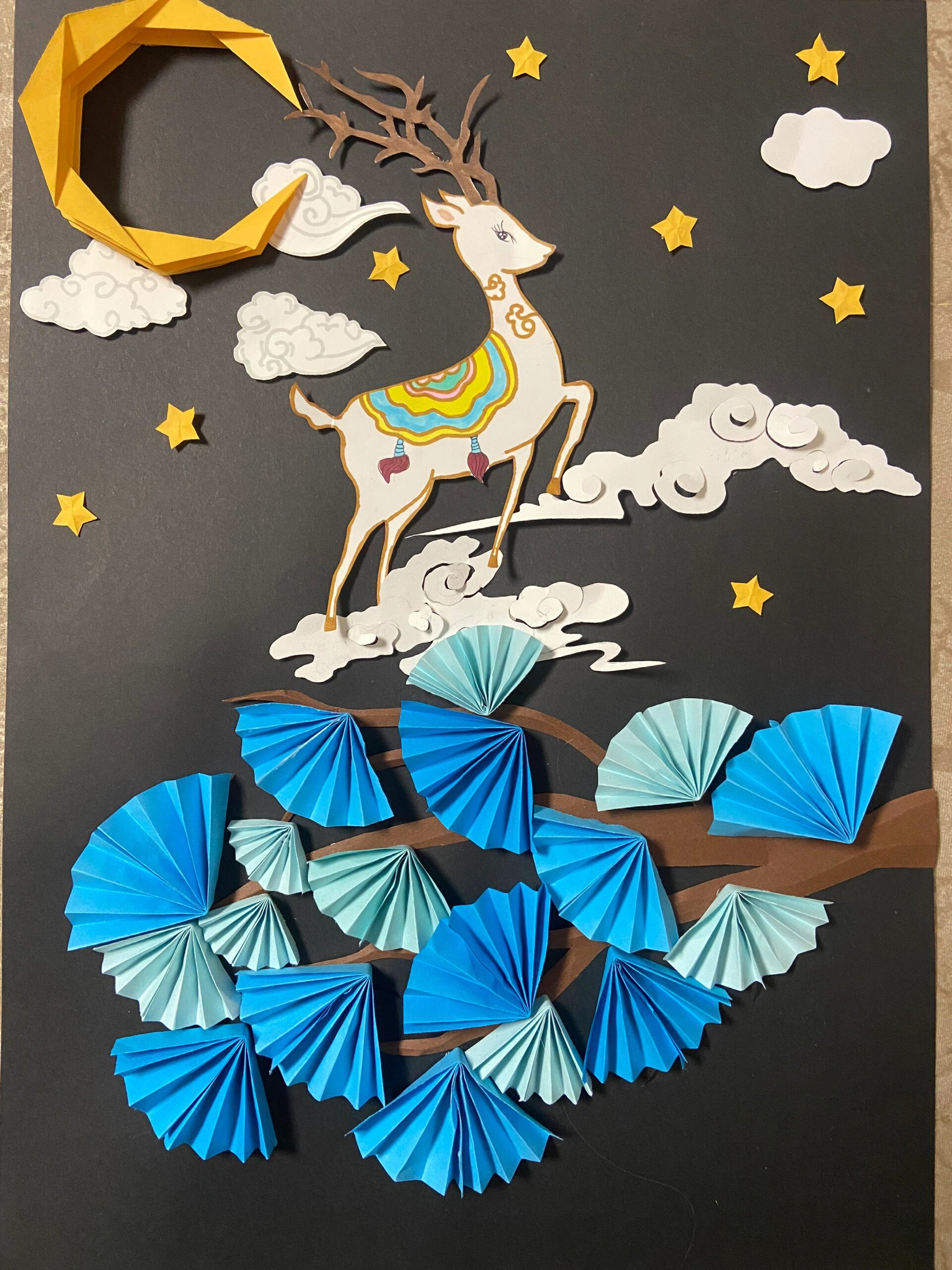 遇见神鹿纸浮雕