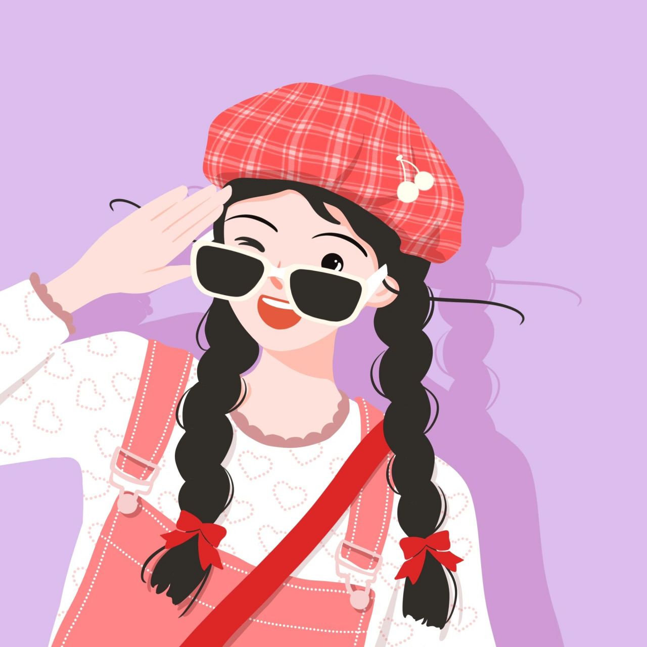 插画头像 | 可爱的大笑女孩头像合集 愿大家都能拥有灿烂明媚的笑容