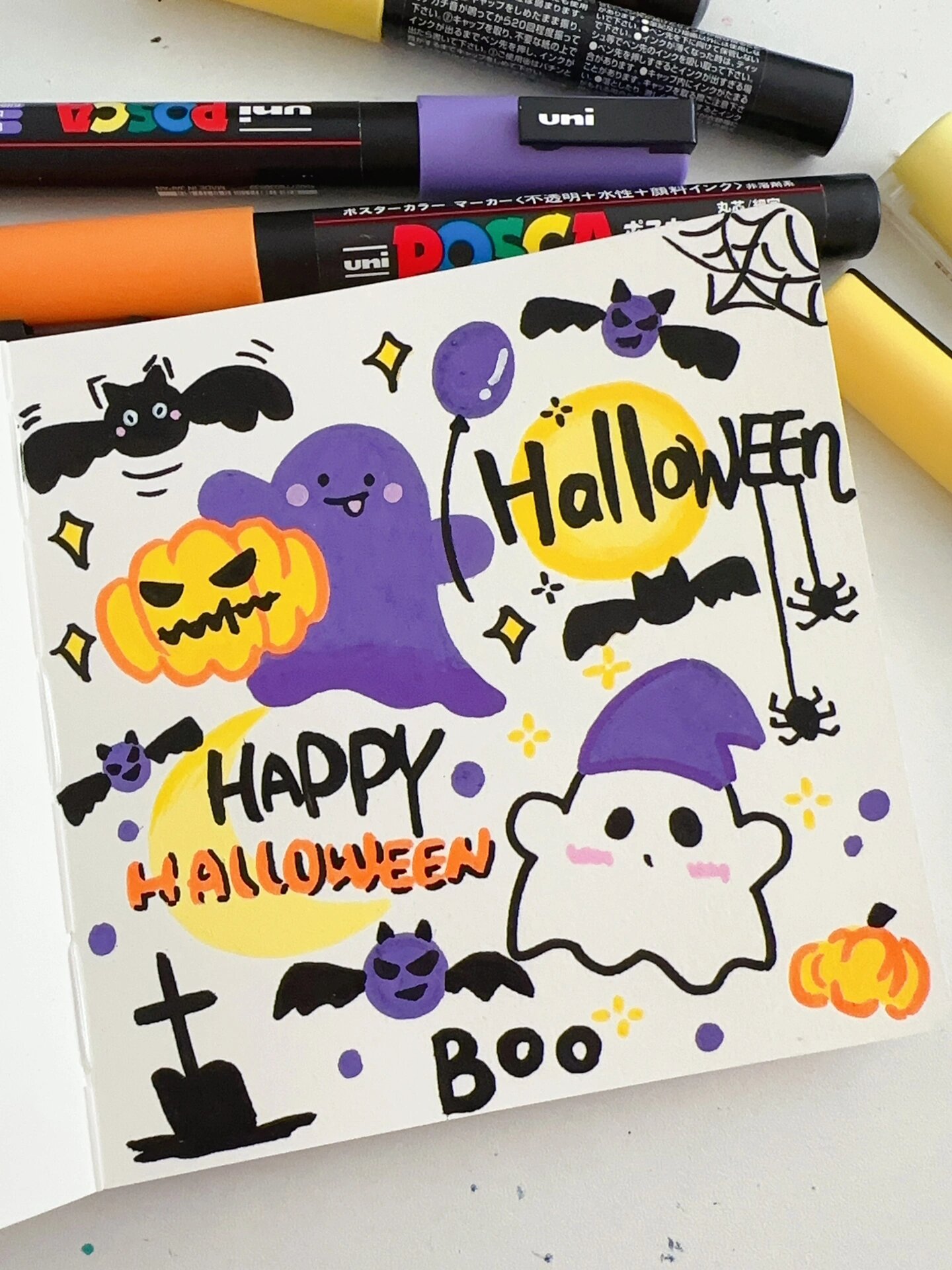 丙烯马克笔|万圣节可爱鬼
