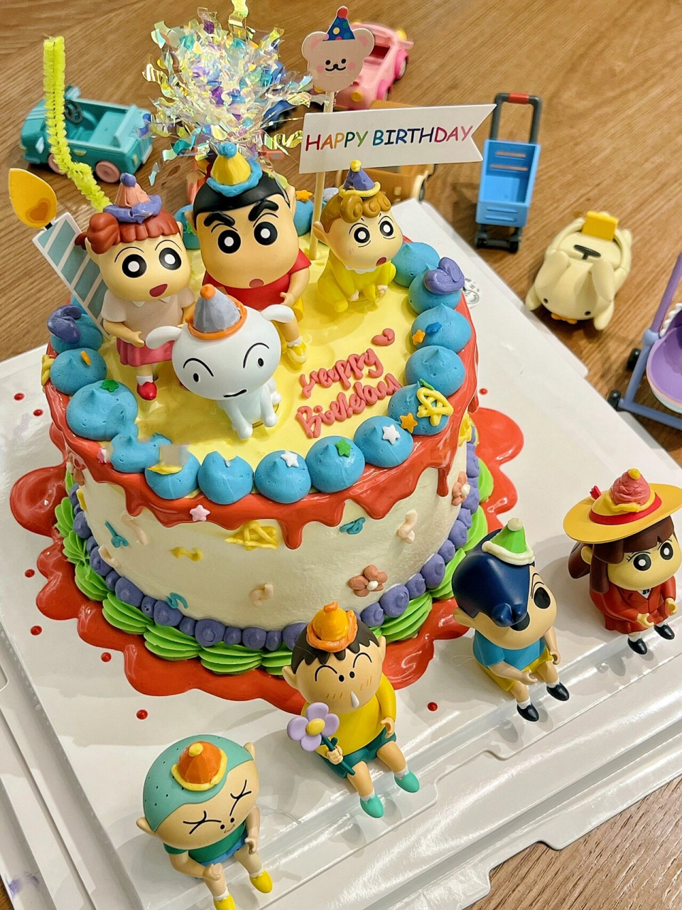 09蜡笔小新盲盒生日蛋糕,最爱的蛋糕没之一 是我最爱的小新呀～98