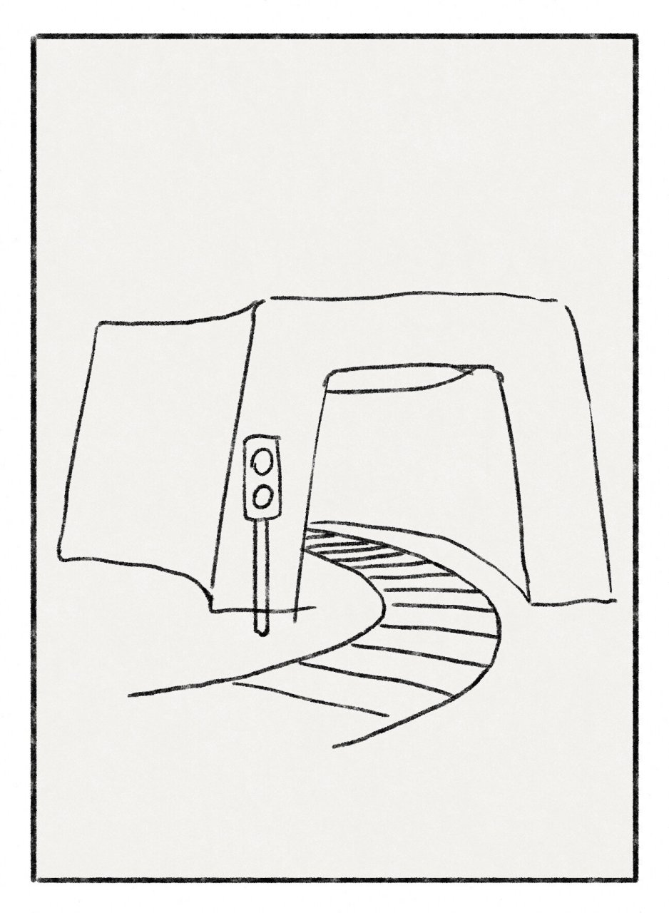 简约线条插画|隧道|365天打卡no.