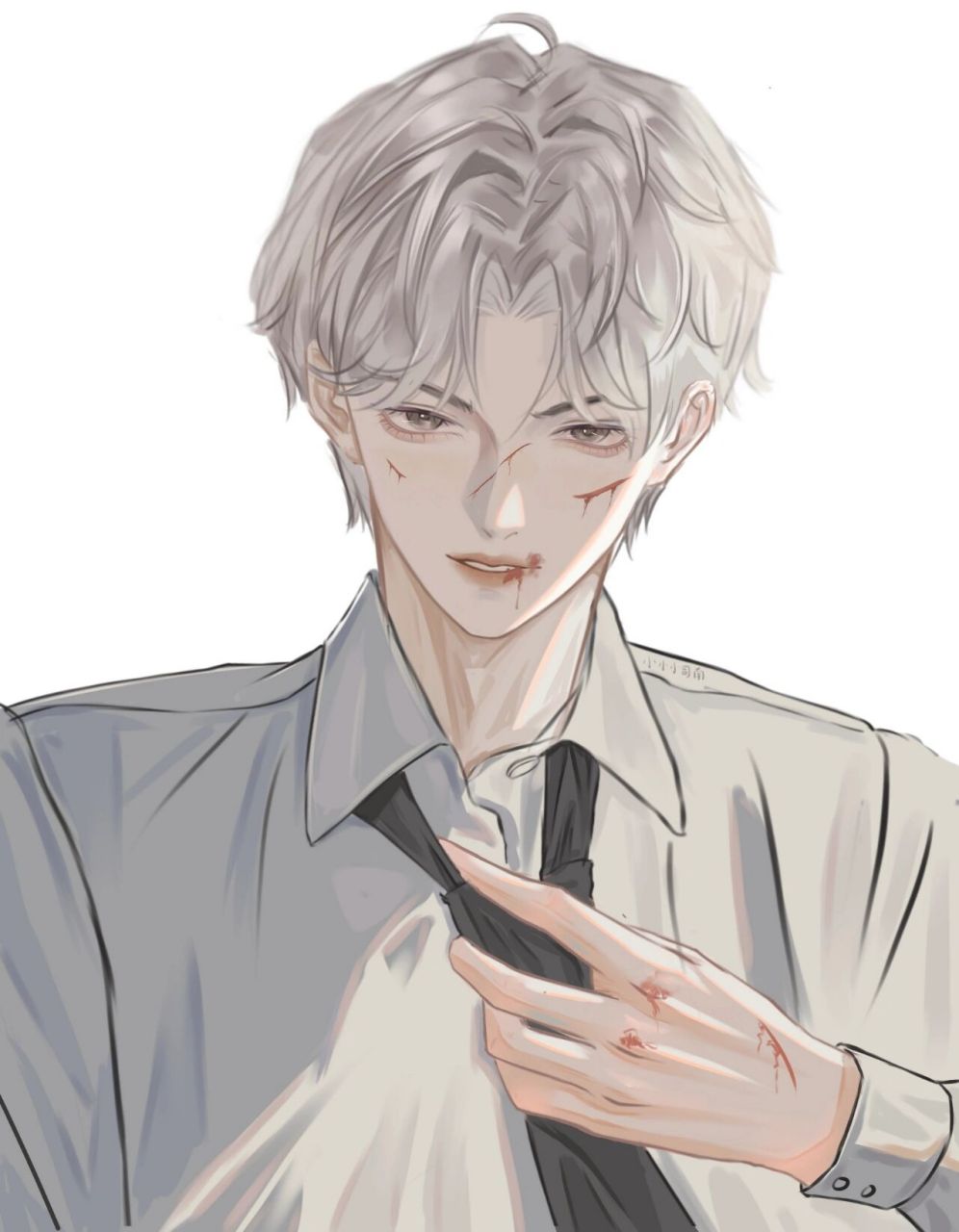 【江忍】不打架or打架 感觉前一张是对着孟听扯的领带 	 (别限了,求求