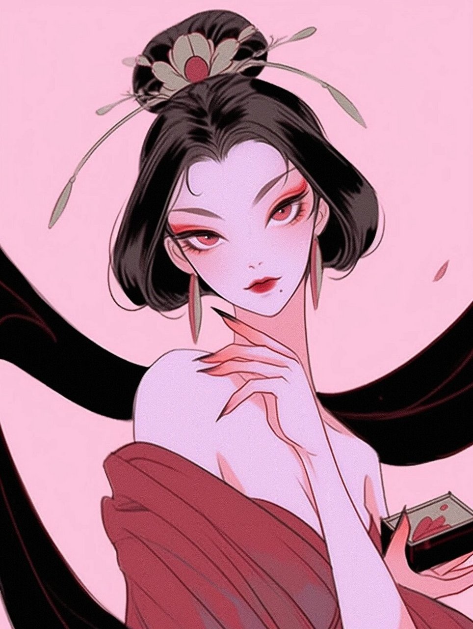 手机壁纸系列 | 苏妲己 青狐妖,裹素腰,纤媚笑.