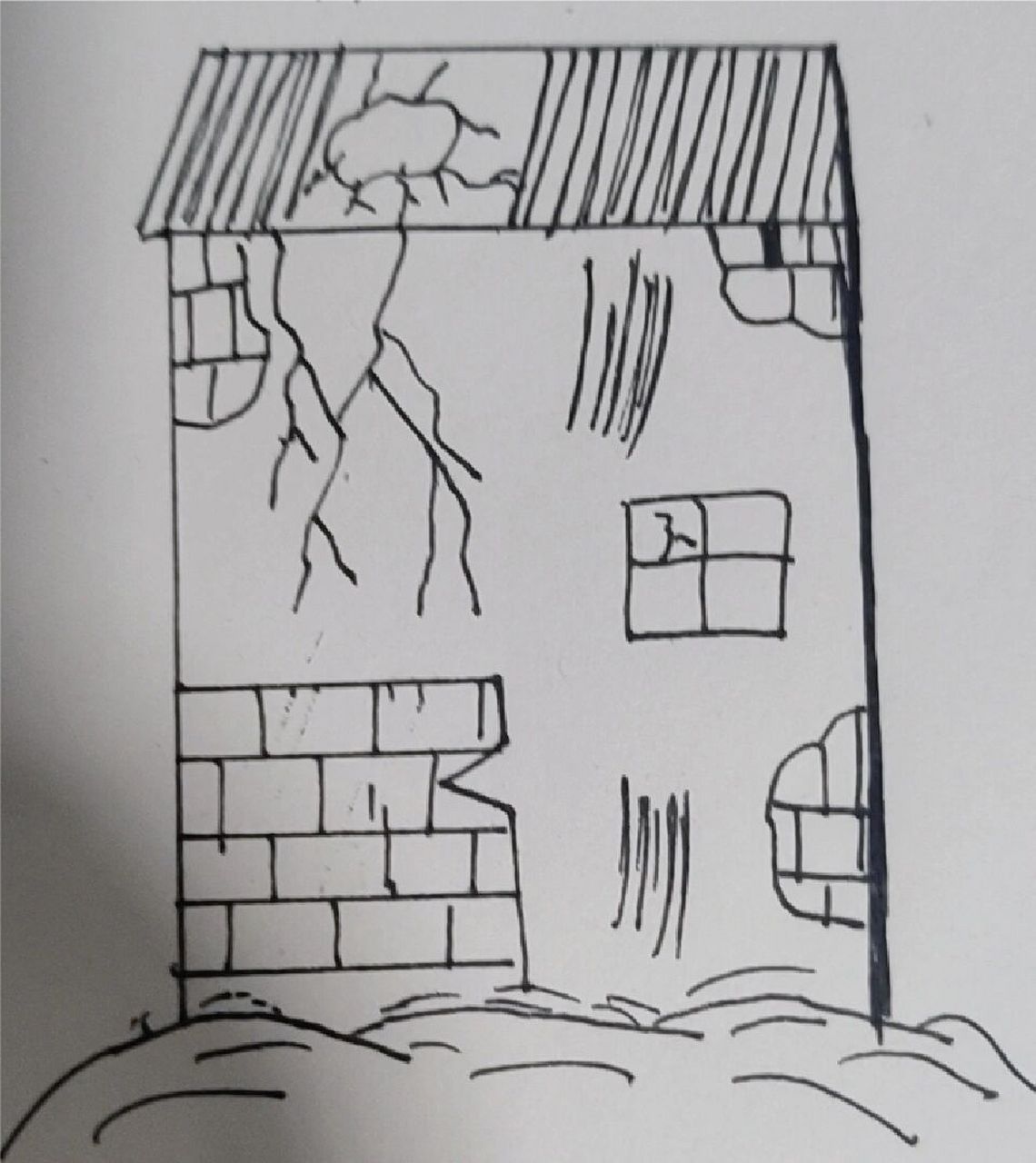 破旧的房子简笔画(可借用99)