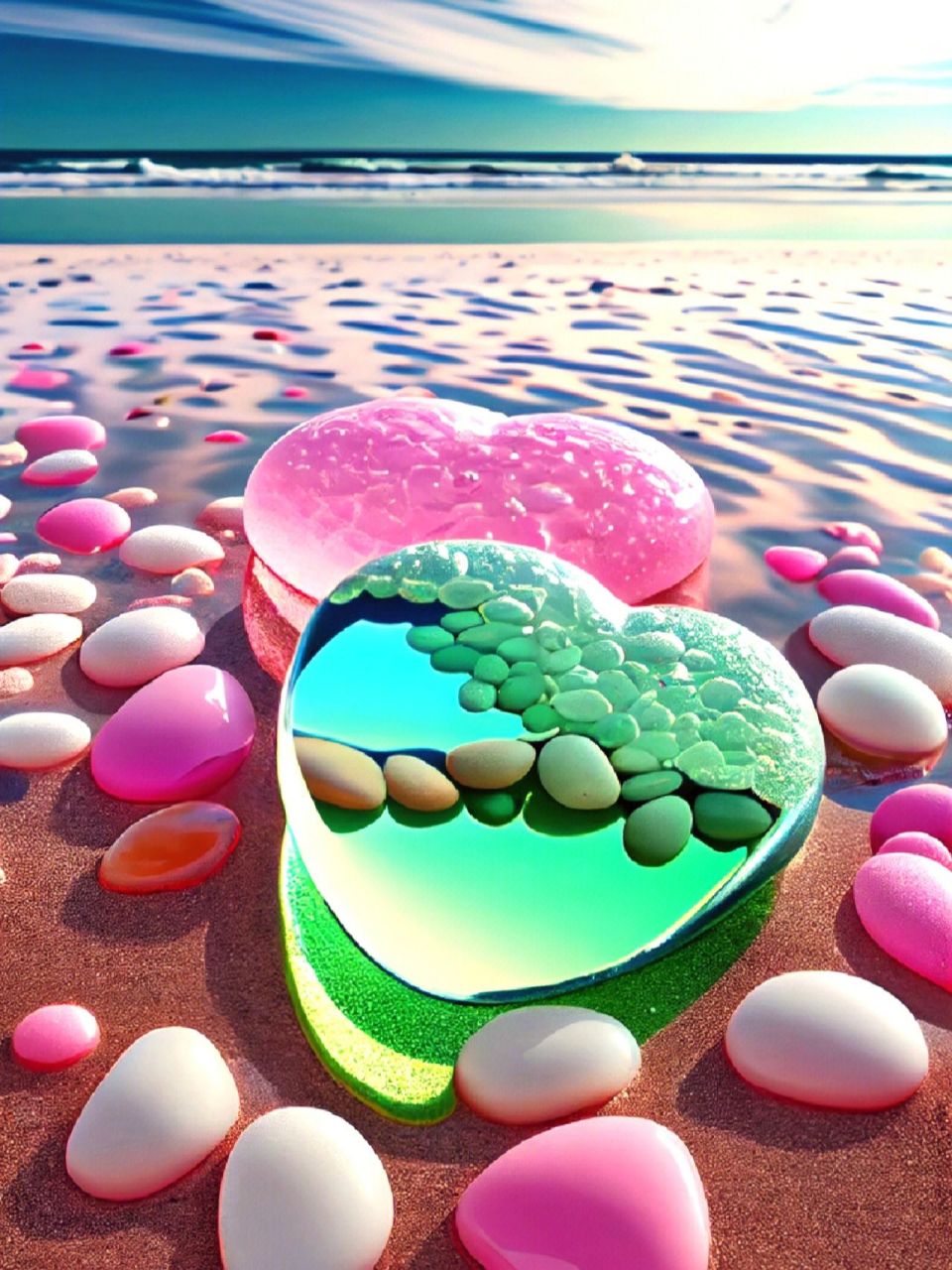 七彩海滩石  带上你最爱的人,一起去看海滩石吧