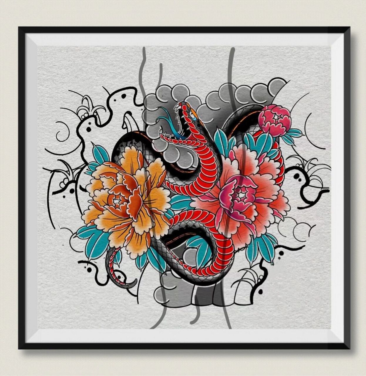 老传统包小腿包小臂手稿分享 愿所有纹身都是喜欢而纹!