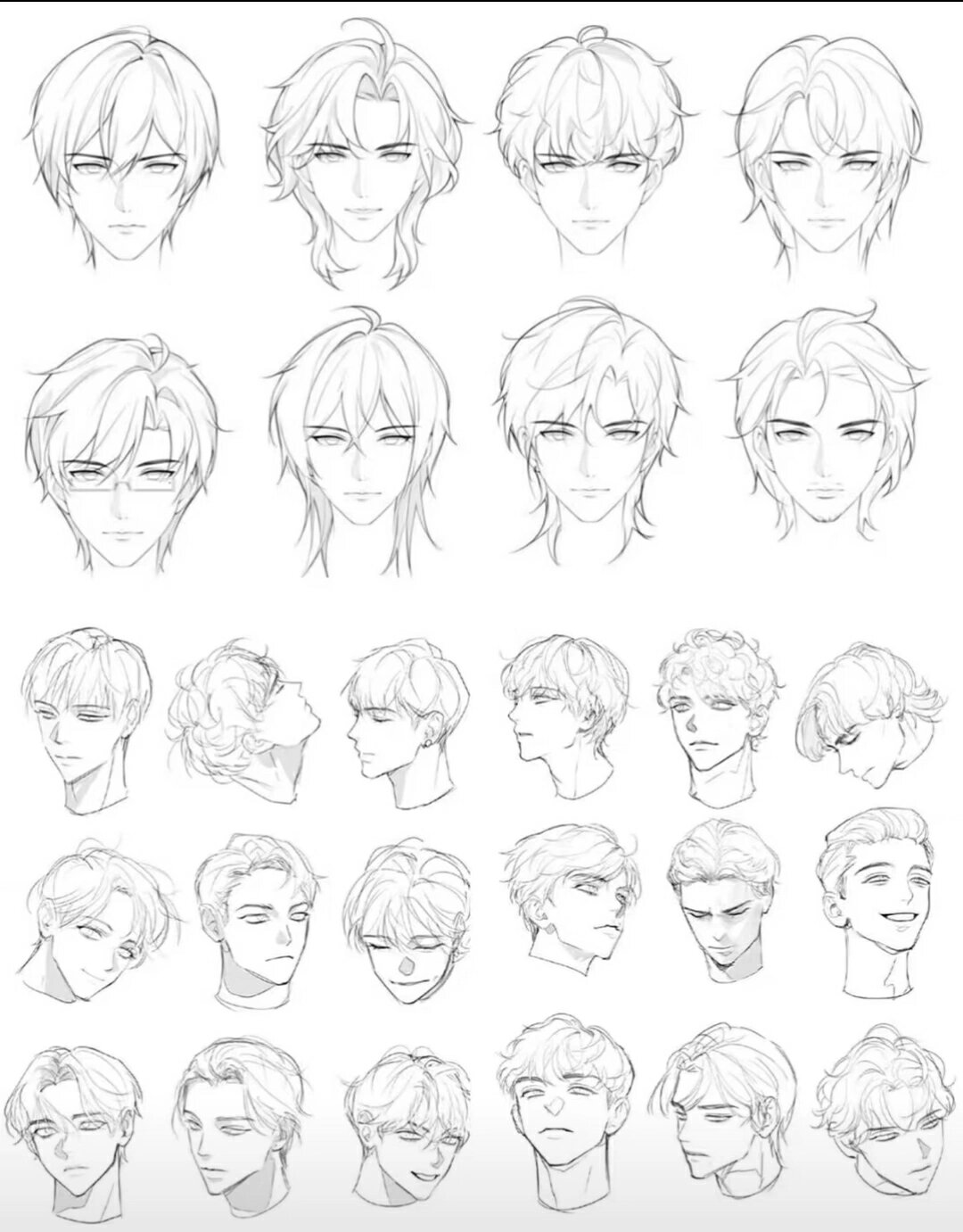 绘画素材,超全版!衣服头发围巾通通有