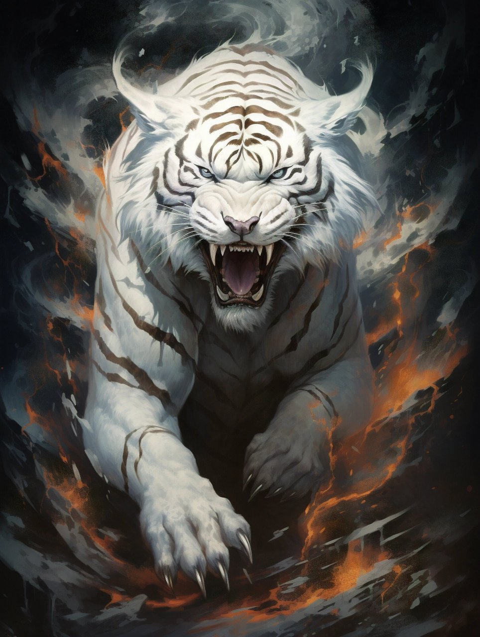 古代中国神兽白虎,手机壁纸, #生肖# #老虎# #十二生肖# #山海经