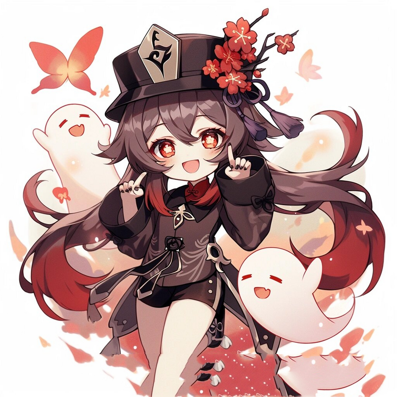 动漫头像 | 原神·q版胡桃 旅行者,要不要加入往生堂呀?