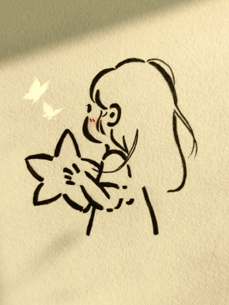 简笔画教程|追星星的女孩73 临摹