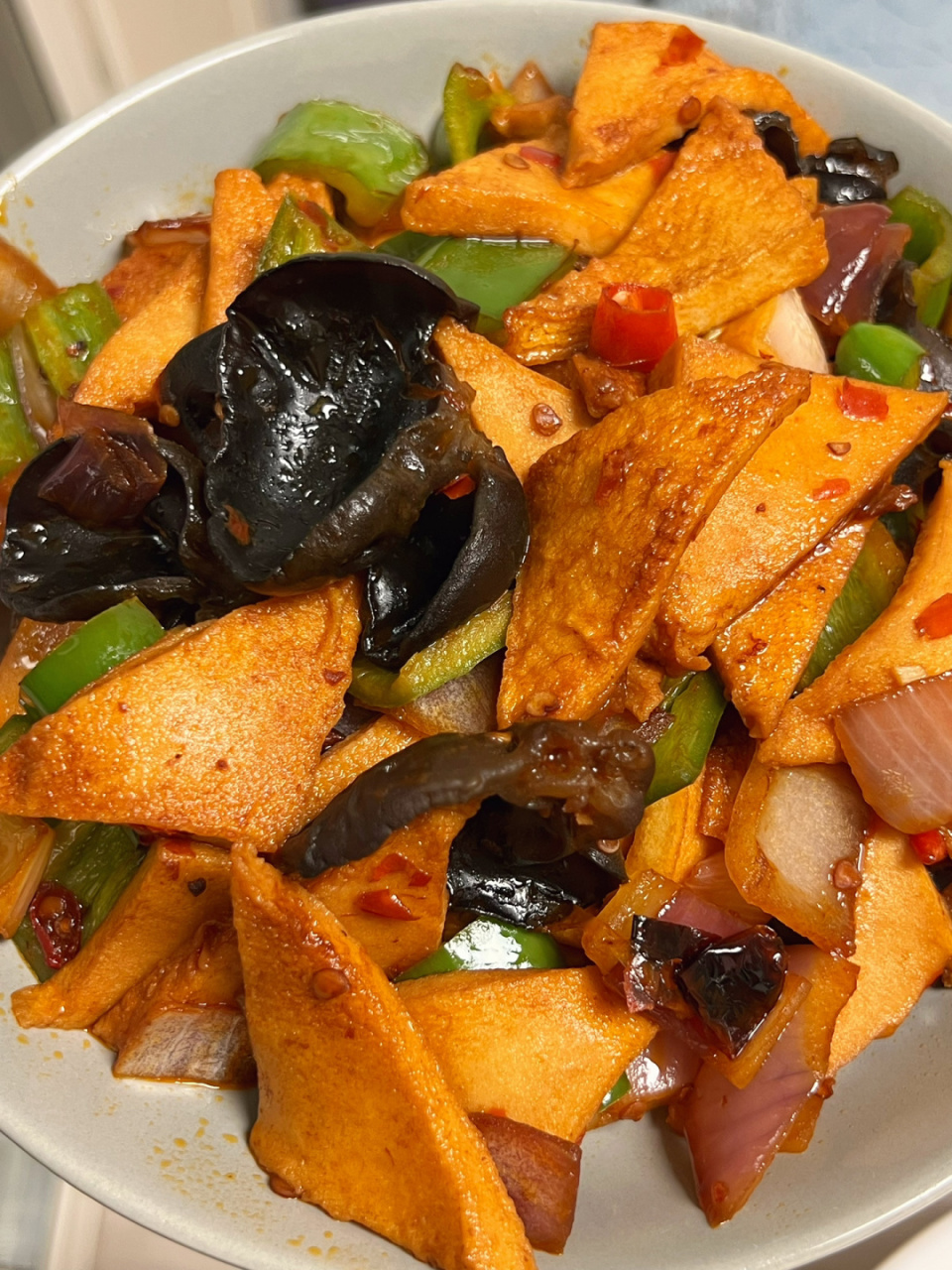 给肉都不换的干锅千叶豆腐,太好吃了😋 #家常菜# #下饭菜# #快手菜#