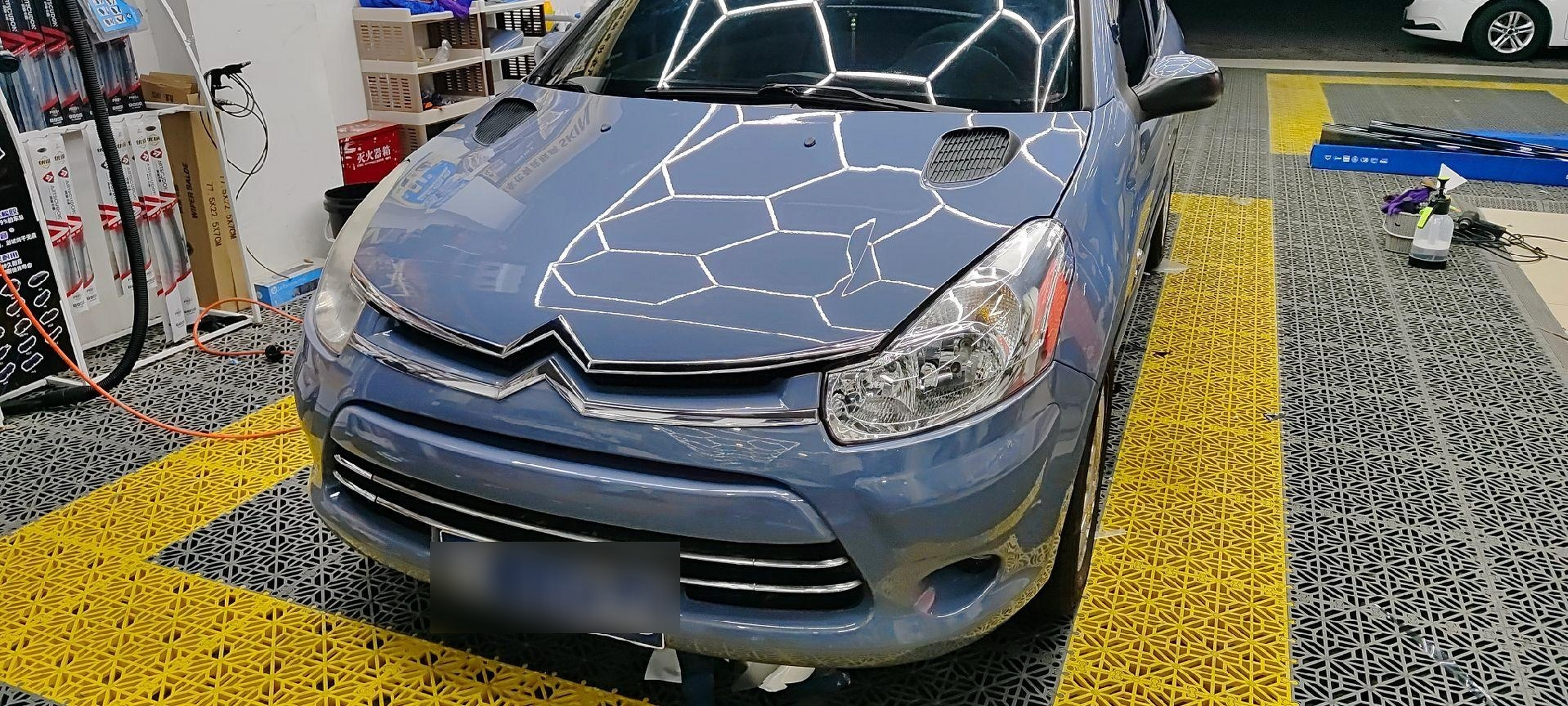 雪铁龙 c2 改色 pet 水泥灰.