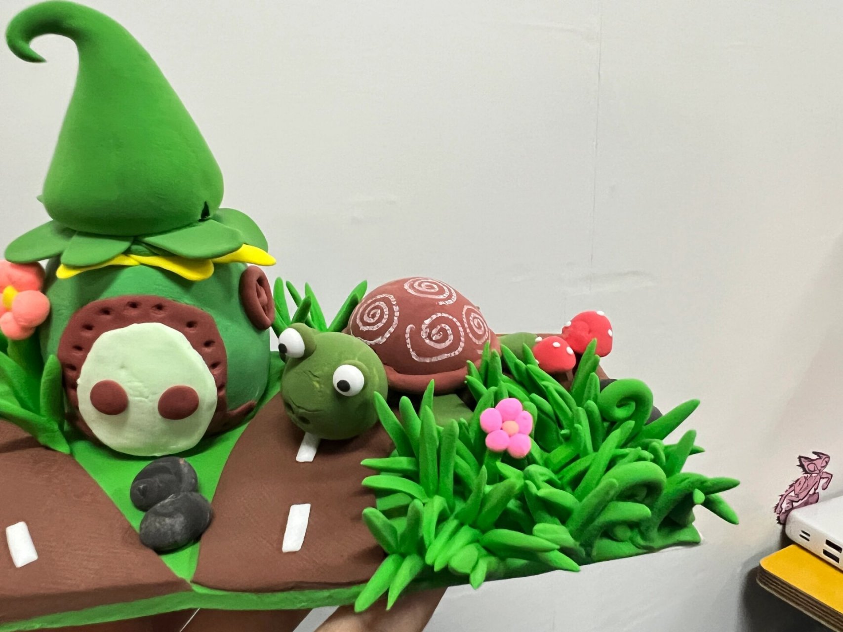 龟兔赛跑粘土作品