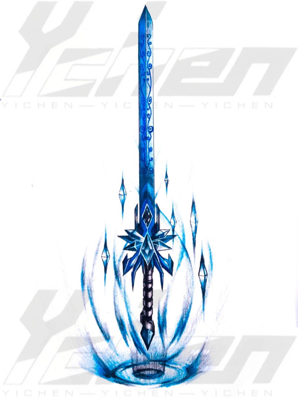 原创设计|武器长剑「冰羽」