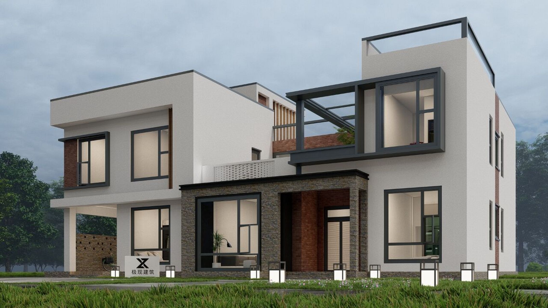 广东惠州丨二层现代风格别墅(附平面图) 90项目概况建筑地点丨广东