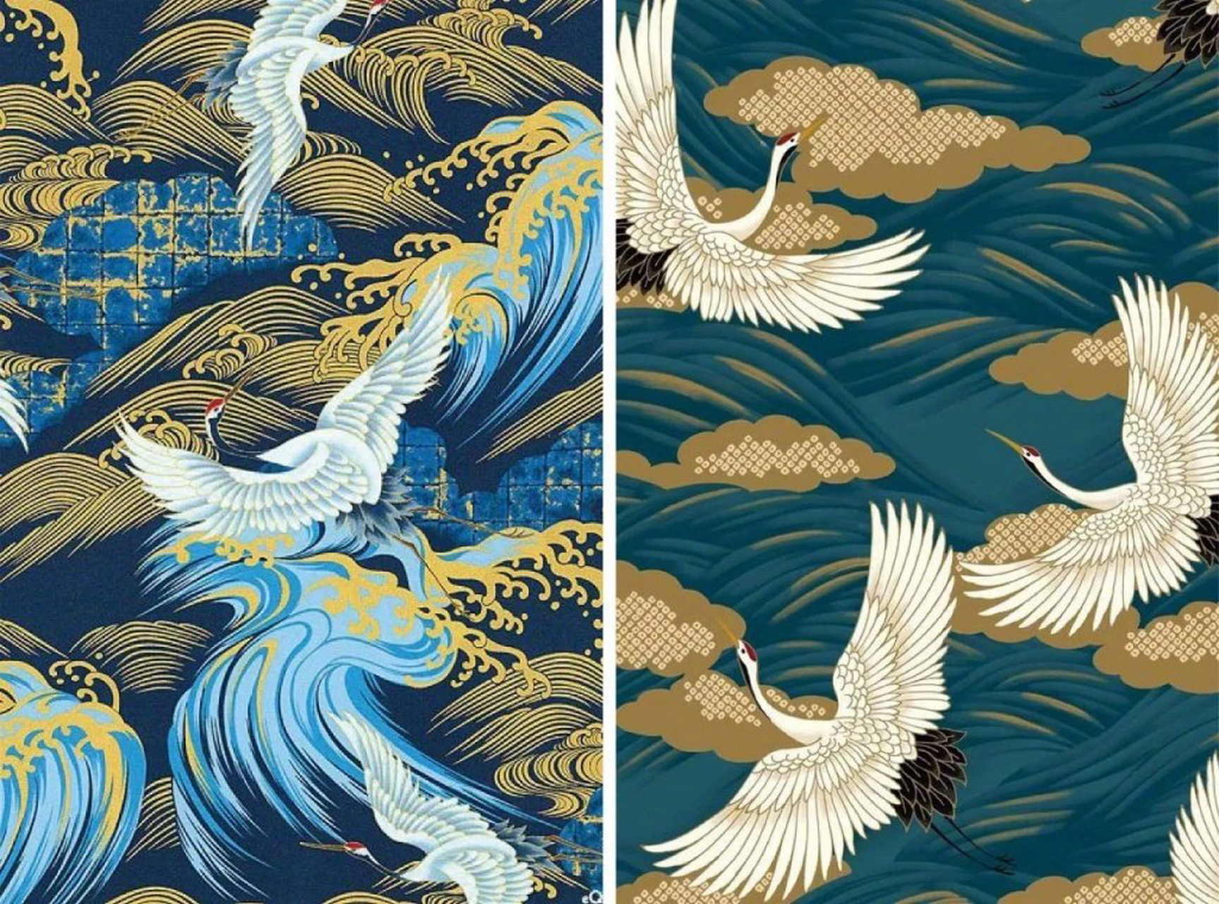 日式的图案纹样风格大多都比较繁复,色彩绚丽,好看也是真的.